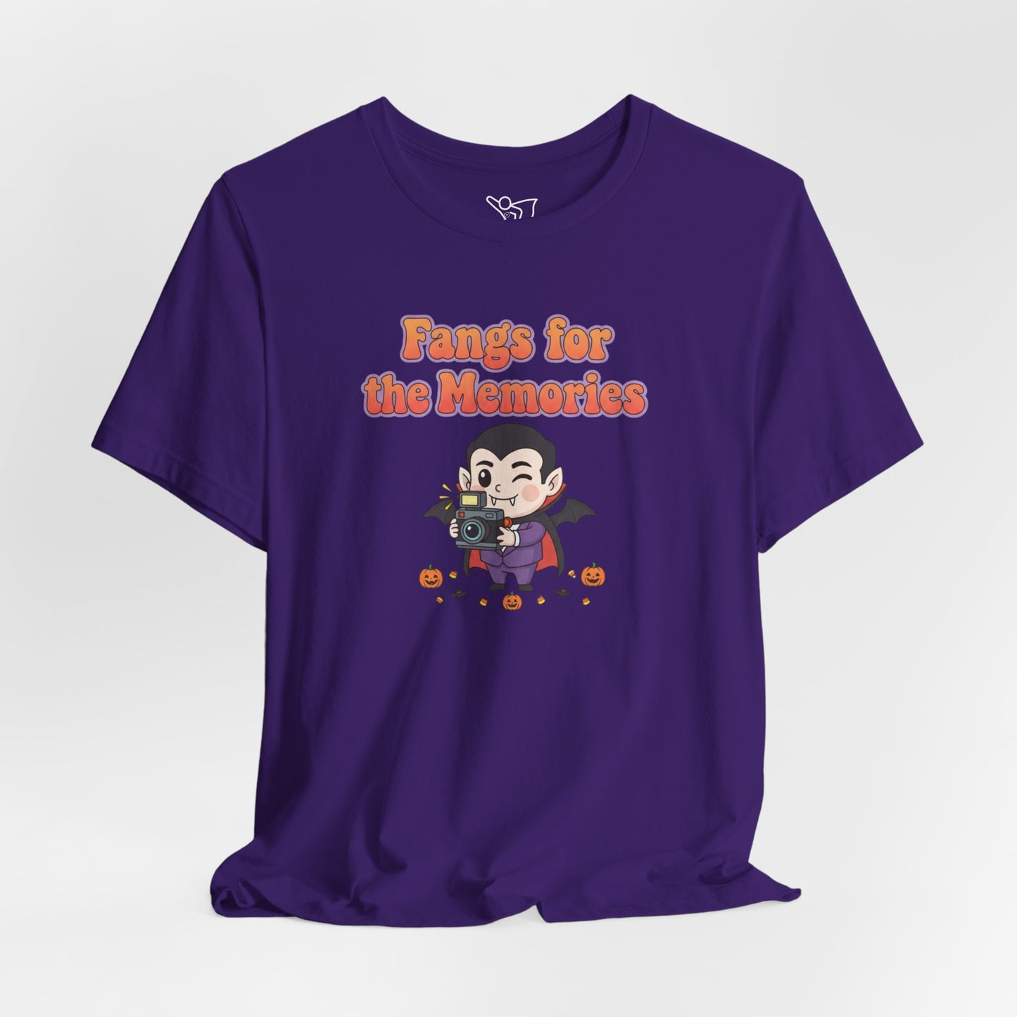 "Fangs for the Memories" Unisex Short Sleeve Shirt, Casual Halloween Outfit, Gift for Spooky Season, Halloween Shirt