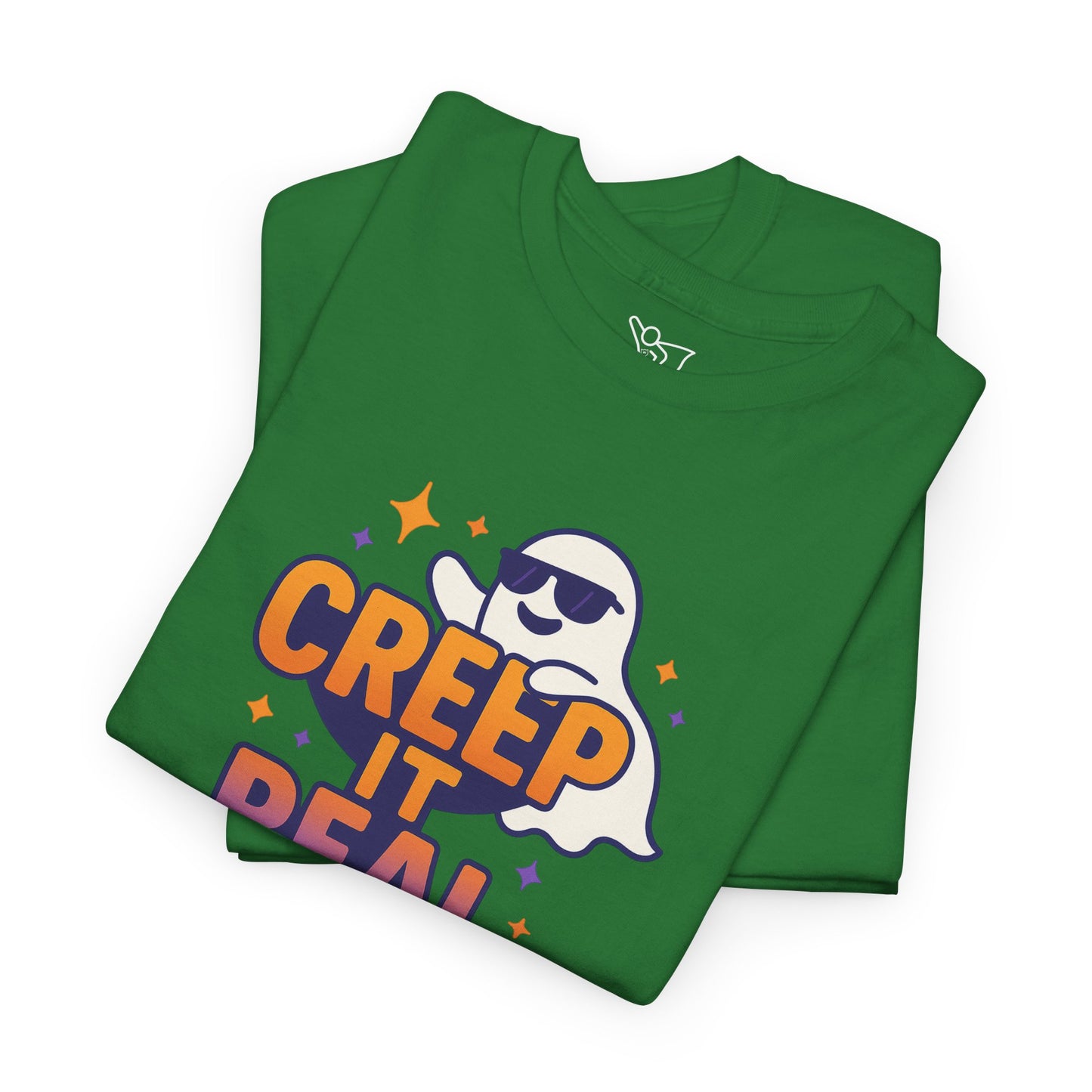 "Creep It Real" Halloween Humor Unisex Graphic Shirt, Ghost Lover Gift, Spooky Season Apparel, Funny Halloween T-Shirt