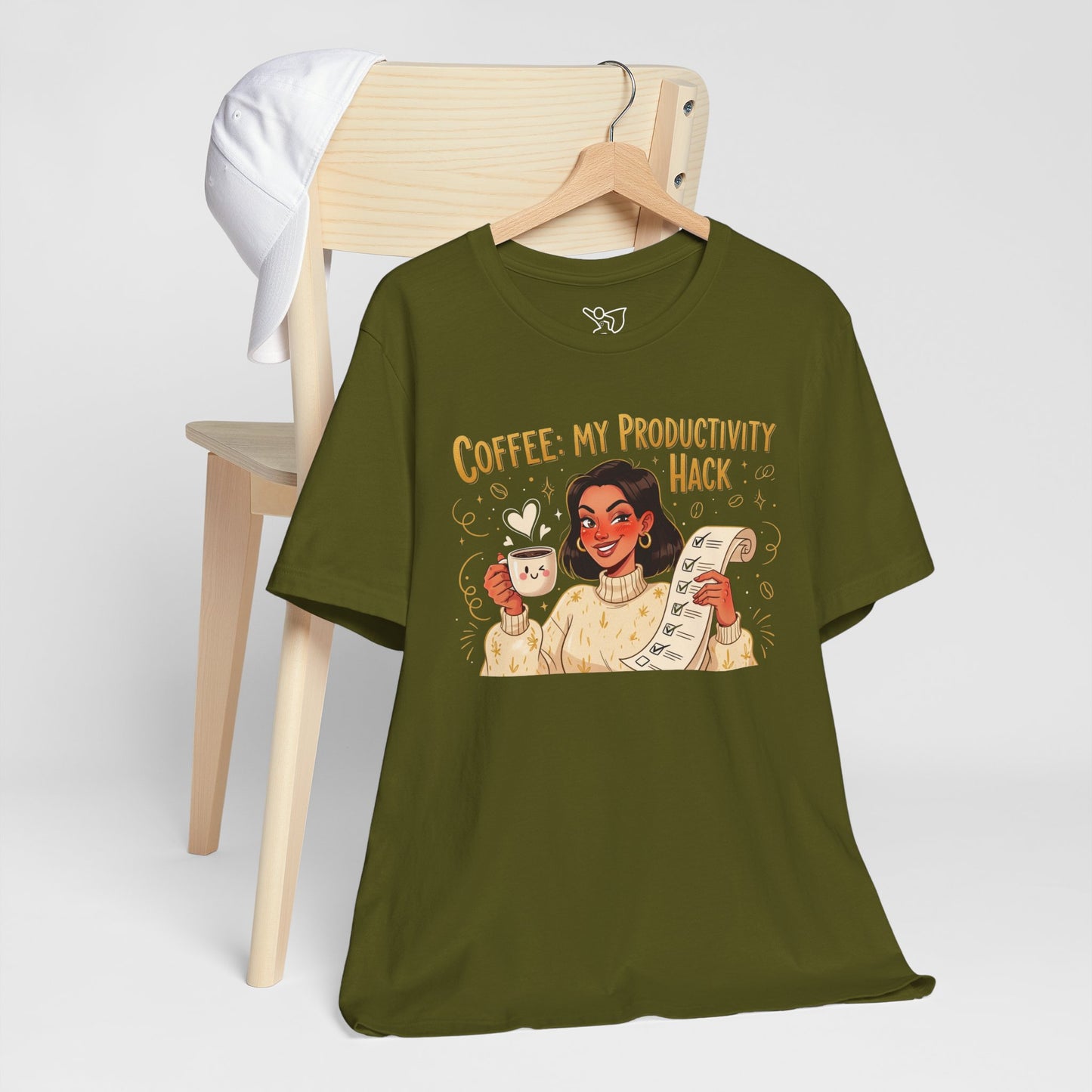 "Coffee: My Productivity Hack" Funny Tee, Gift for Coffee Lovers, Unisex Funny Shirt, Casual Wear, Quirky Gift Idea