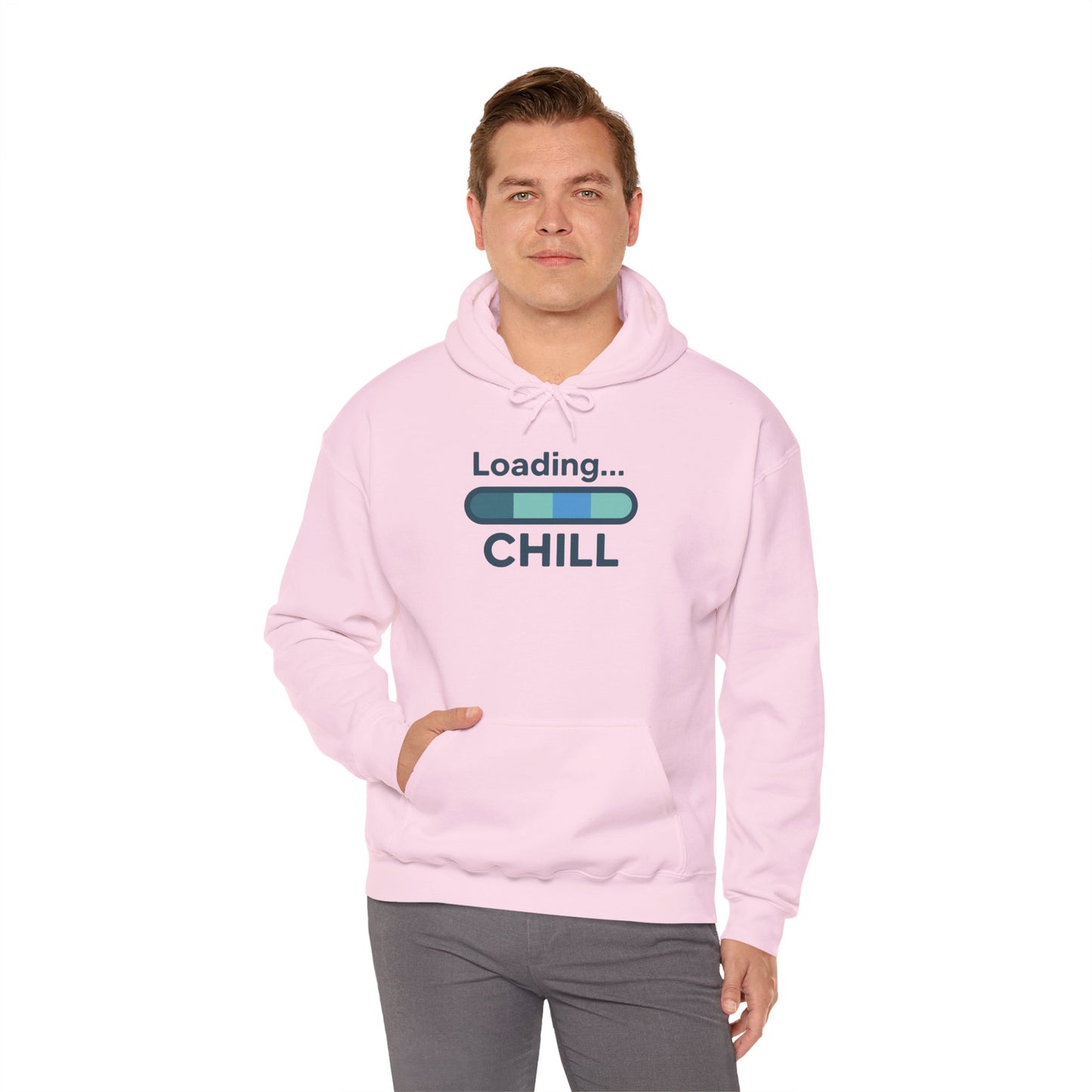 "Loading Chill" Unisex Hoodie, Cozy Sweatshirt for Relaxation, Perfect for Gifts, Chill Vibes, Casual Wear