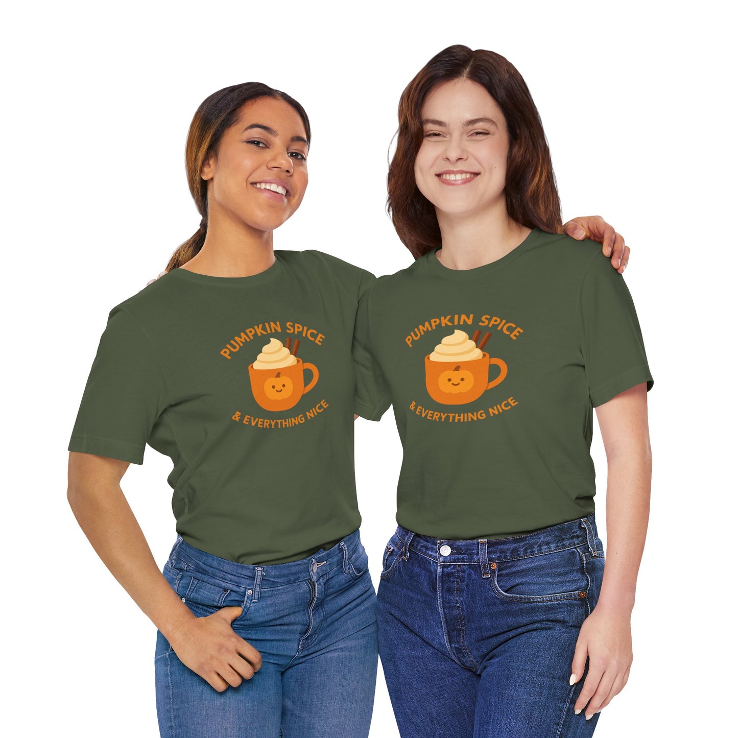"Pumpkin Spice & Everything Nice" Fall T-Shirt, Autumn Fashion, Cozy Casual Wear, Pumpkin Lovers Gift, Seasonal Apparel