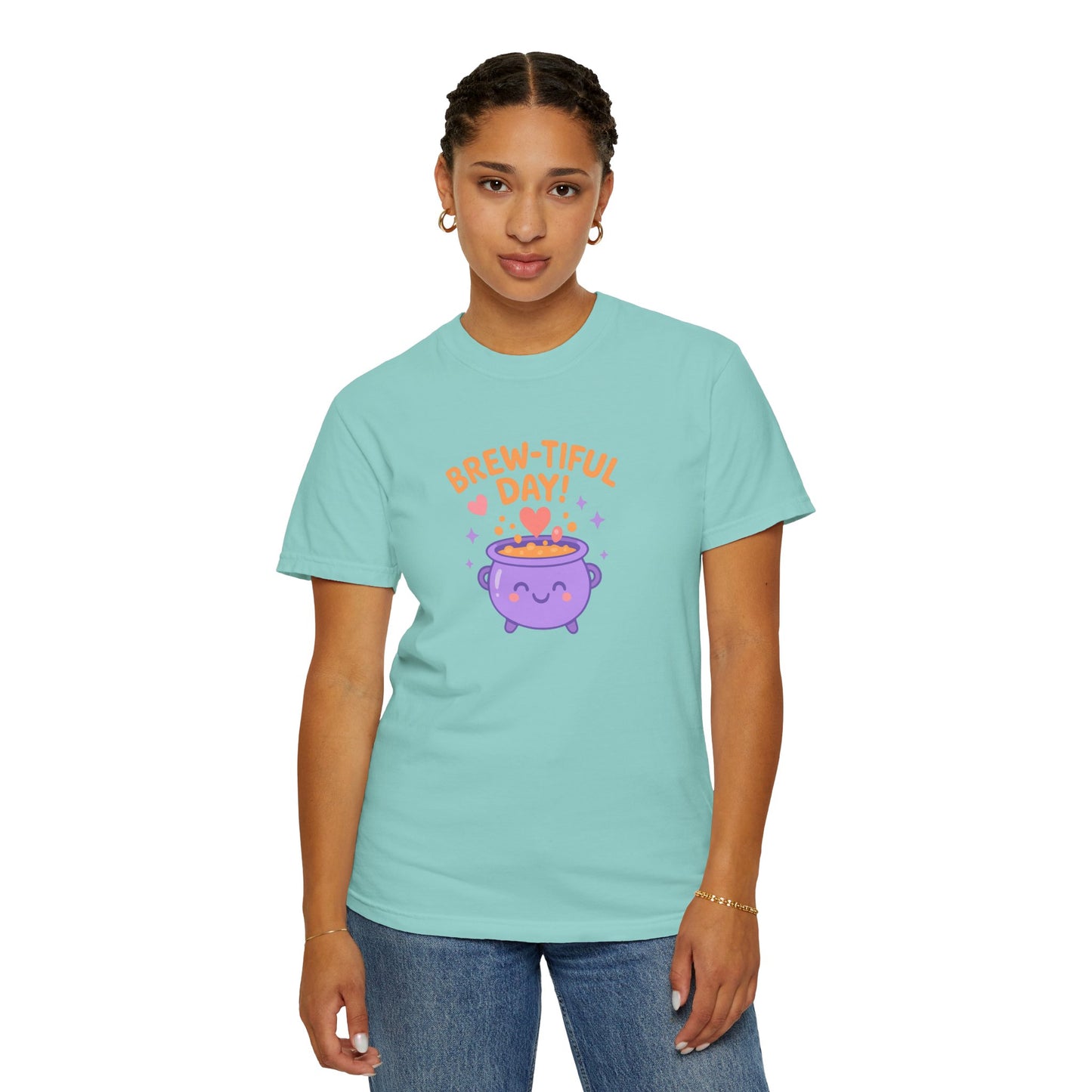 Brew-tiful Day T-Shirt, Cute Coffee Tee, Unisex Gift, Fun Humor Shirt, Coffee Lover Apparel, Casual Everyday Wear