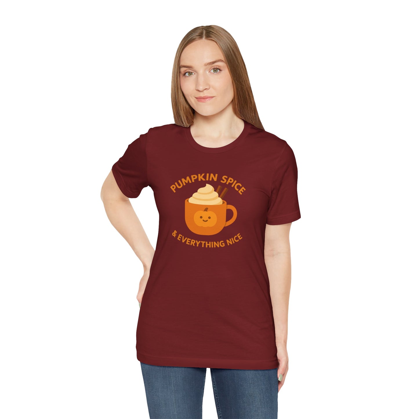 "Pumpkin Spice & Everything Nice" Fall T-Shirt, Autumn Fashion, Cozy Casual Wear, Pumpkin Lovers Gift, Seasonal Apparel