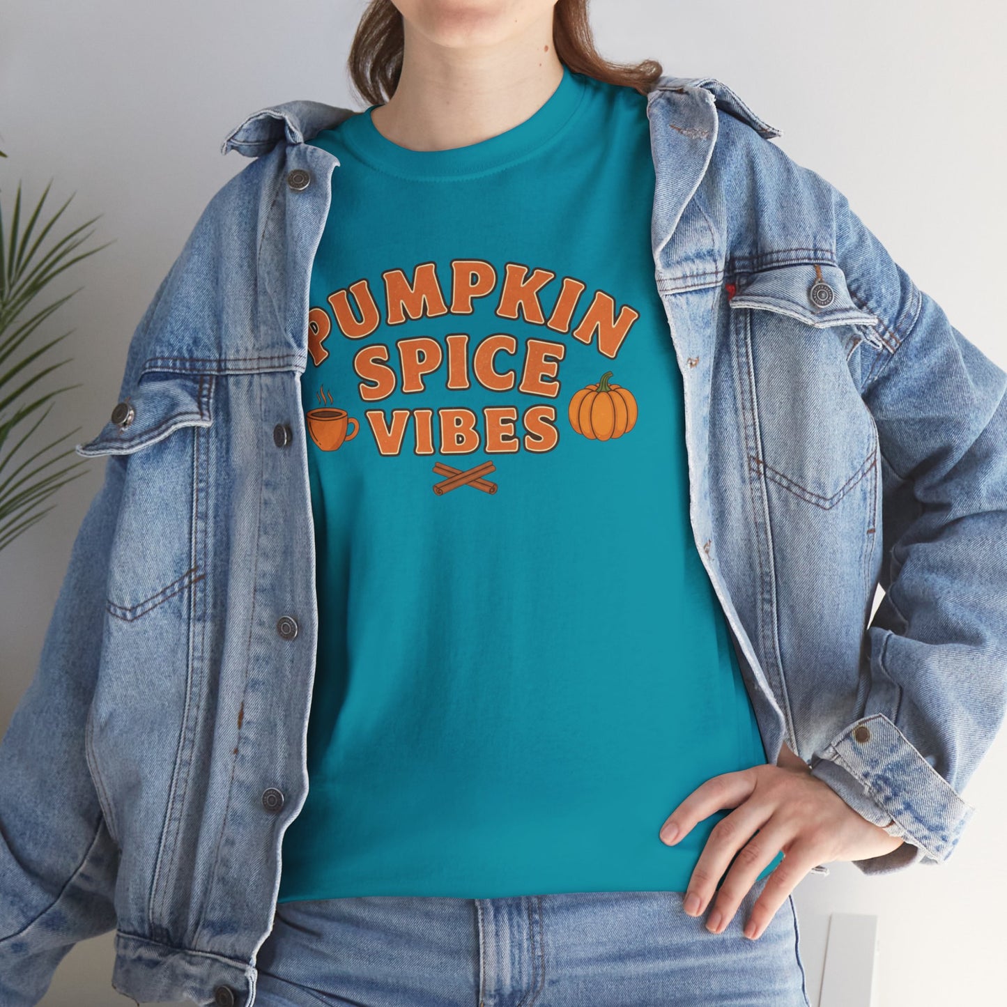 "Pumpkin Spice Vibes" Unisex Autumn T-Shirt for Fall, Cozy Apparel, Pumpkin Lover Gift, Halloween Party Wear