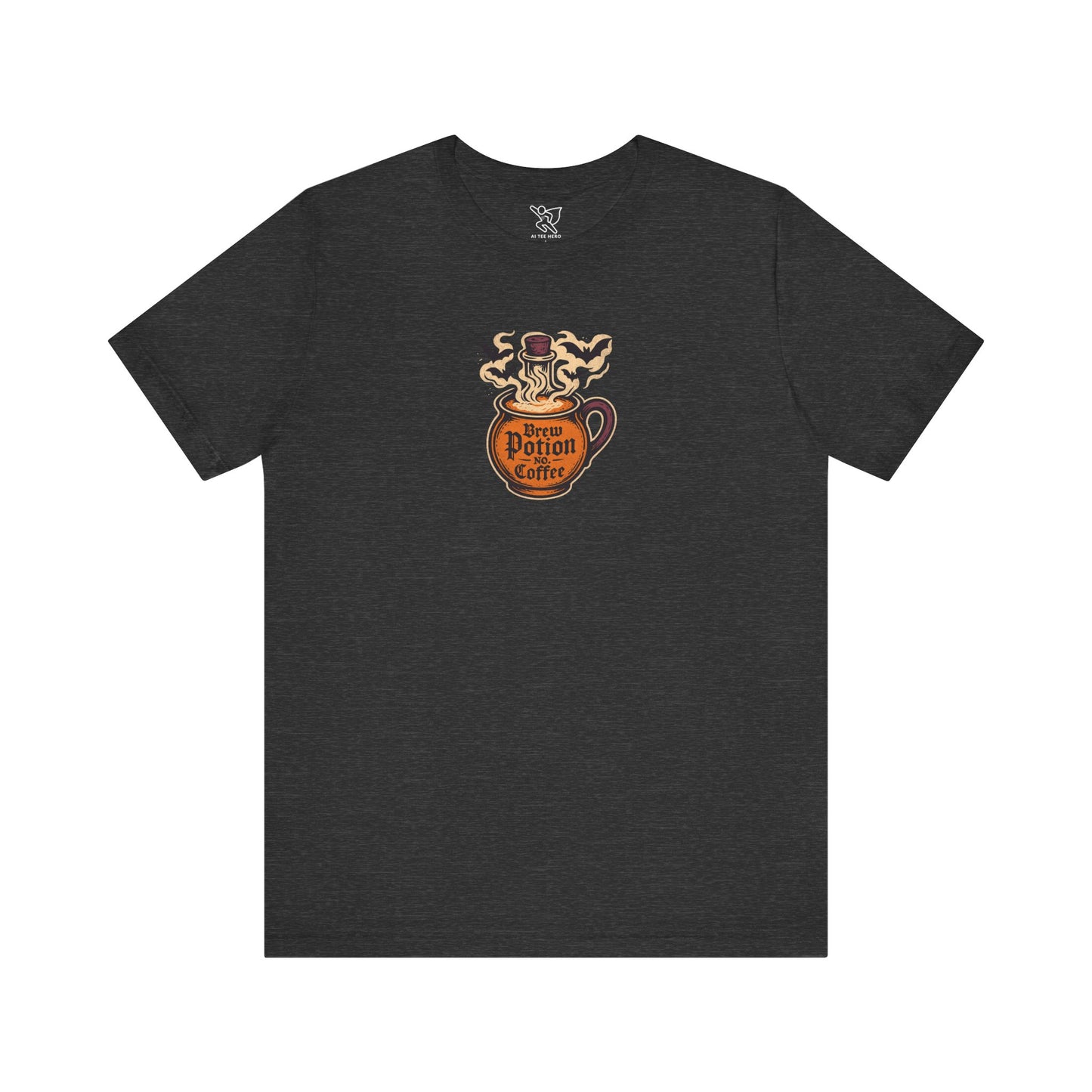 "Coffee Potion" Unisex Tee, Casual Wear, Gift for Coffee Lovers, Magical T-Shirt, Witchy Apparel, Coffee Enthusiast Presents