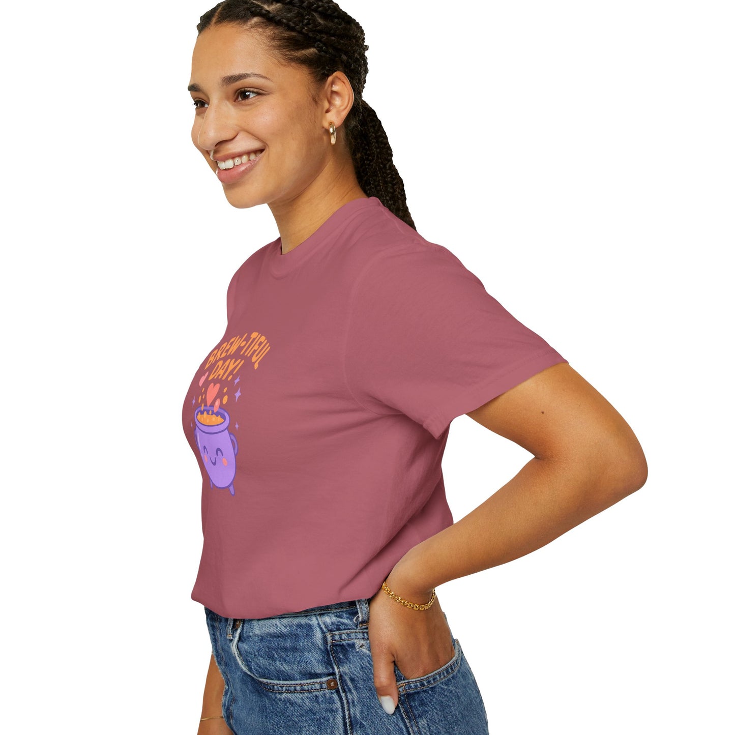 Brew-tiful Day T-Shirt, Cute Coffee Tee, Unisex Gift, Fun Humor Shirt, Coffee Lover Apparel, Casual Everyday Wear
