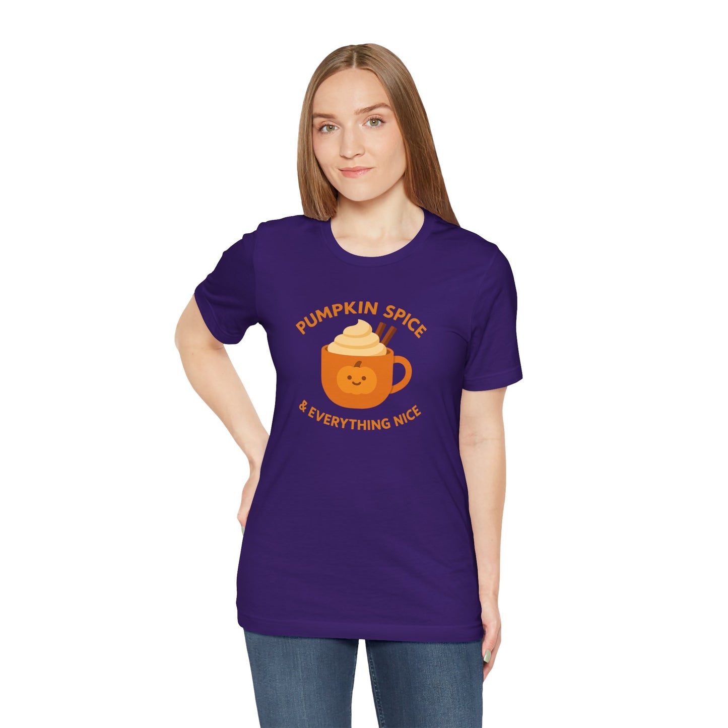 "Pumpkin Spice & Everything Nice" Fall T-Shirt, Autumn Fashion, Cozy Casual Wear, Pumpkin Lovers Gift, Seasonal Apparel