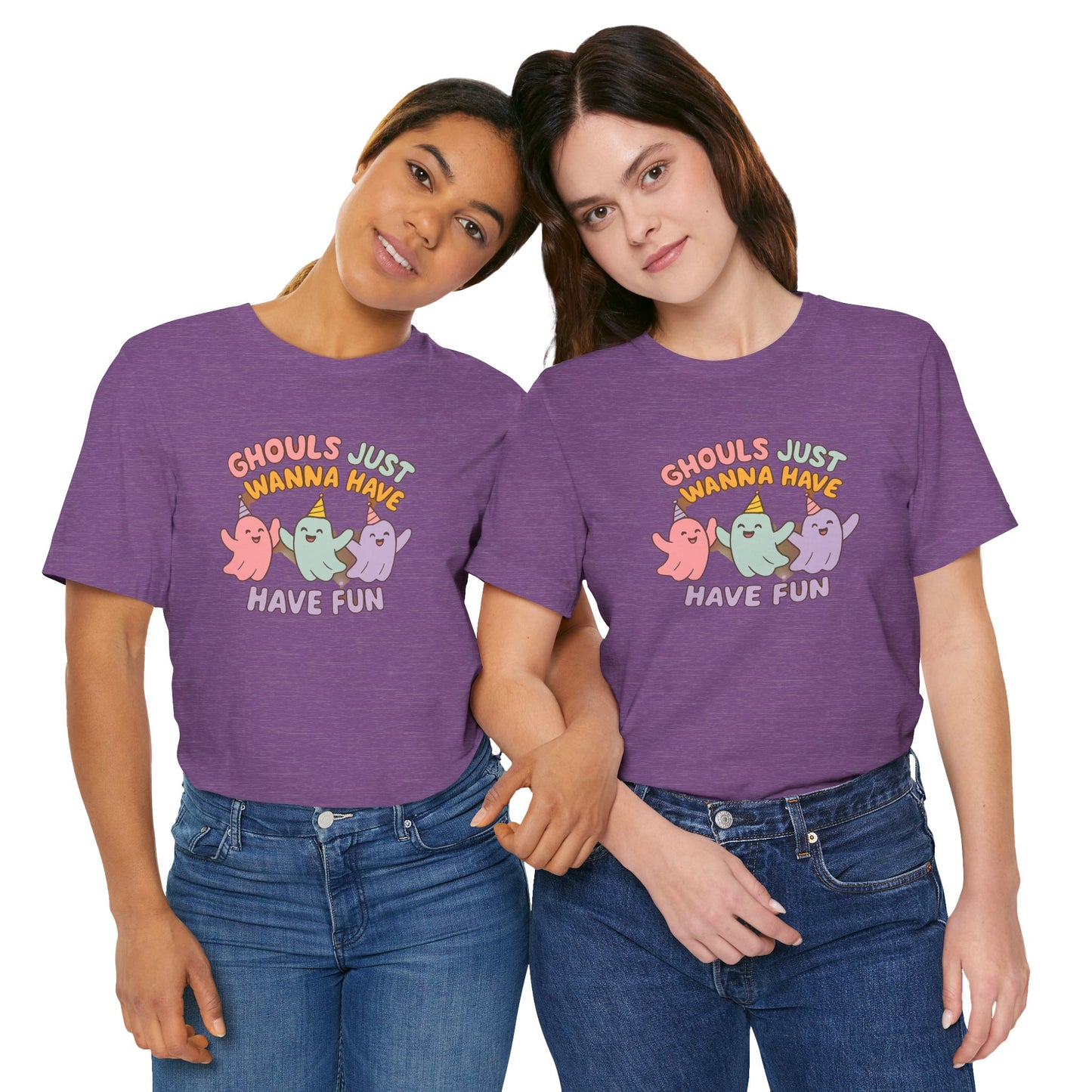 "Ghouls Just Wanna Have Fun" T-Shirt for Halloween, Unisex Graphic Shirt, Cute Ghosts Tee, Casual Wear, Gift for Friends