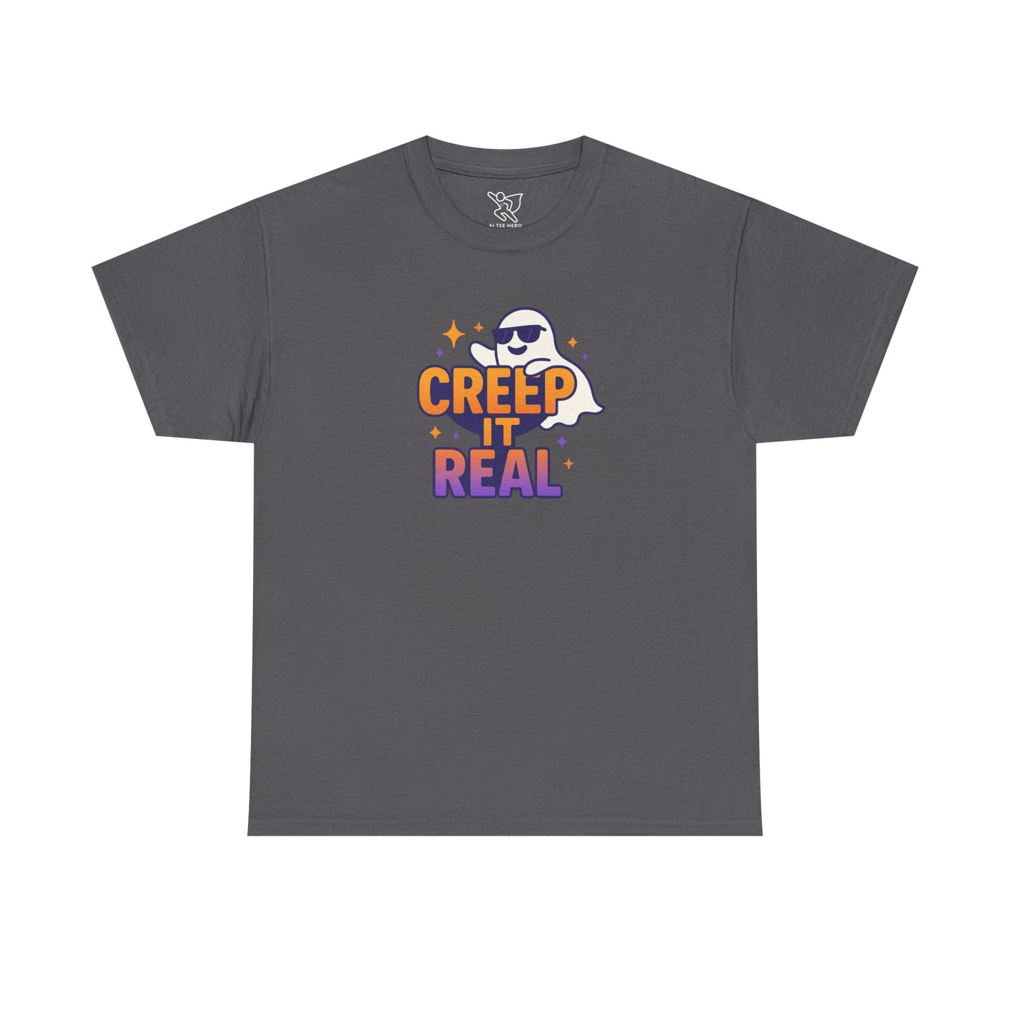 "Creep It Real" Halloween Humor Unisex Graphic Shirt, Ghost Lover Gift, Spooky Season Apparel, Funny Halloween T-Shirt