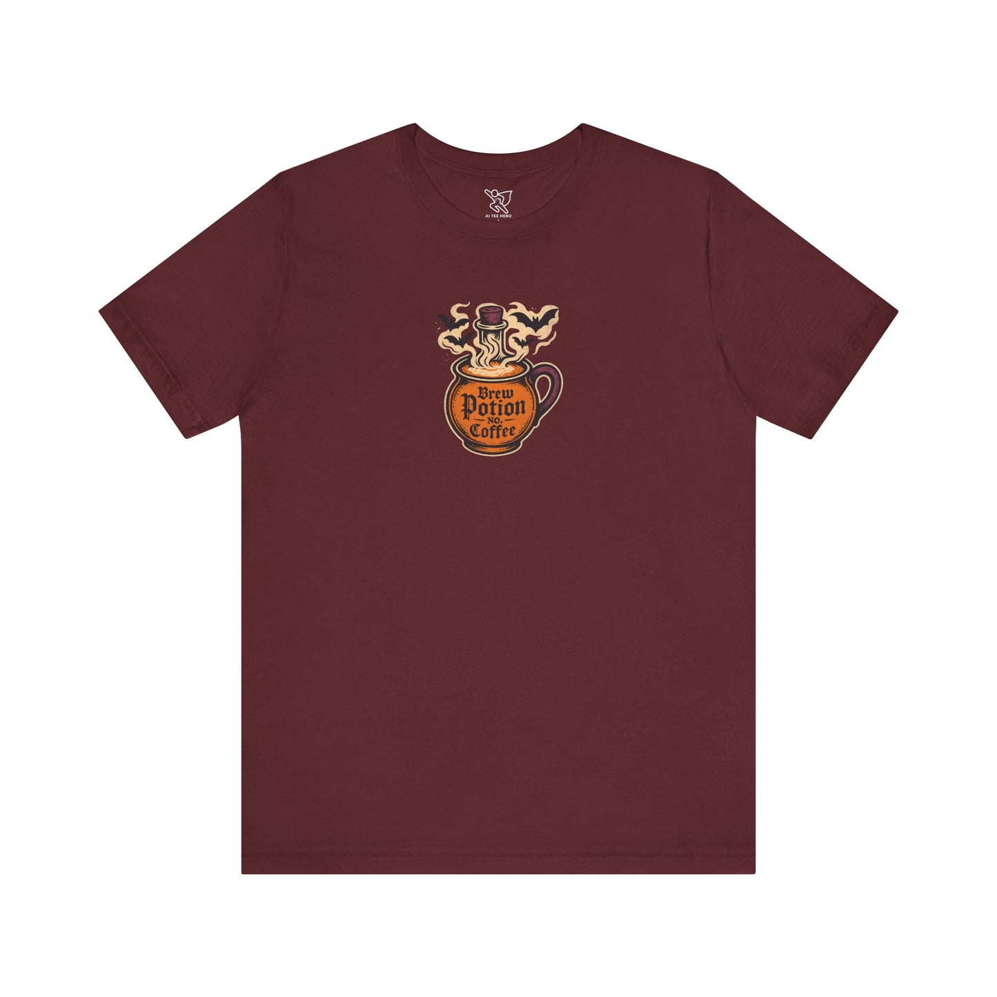 "Coffee Potion" Unisex Tee, Casual Wear, Gift for Coffee Lovers, Magical T-Shirt, Witchy Apparel, Coffee Enthusiast Presents