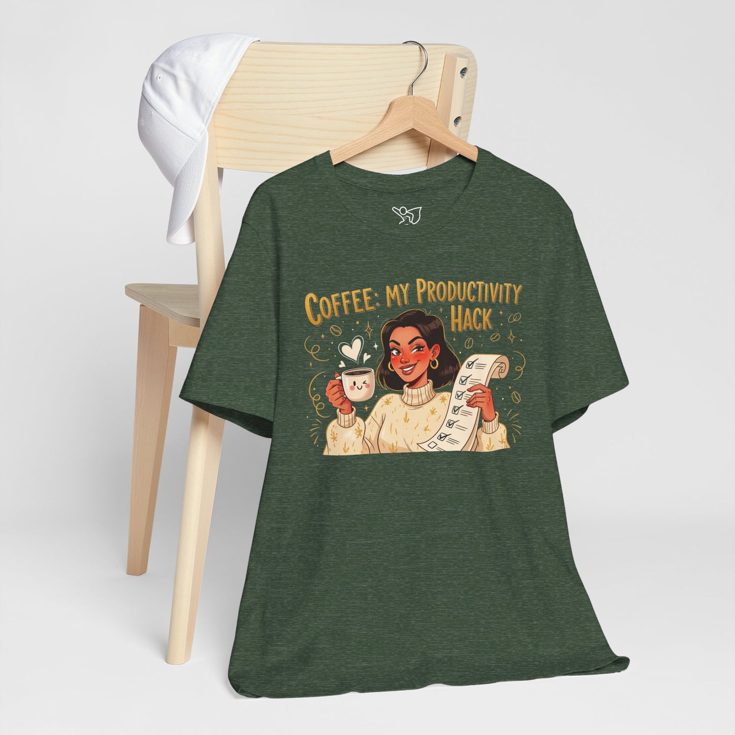 "Coffee: My Productivity Hack" Funny Tee, Gift for Coffee Lovers, Unisex Funny Shirt, Casual Wear, Quirky Gift Idea
