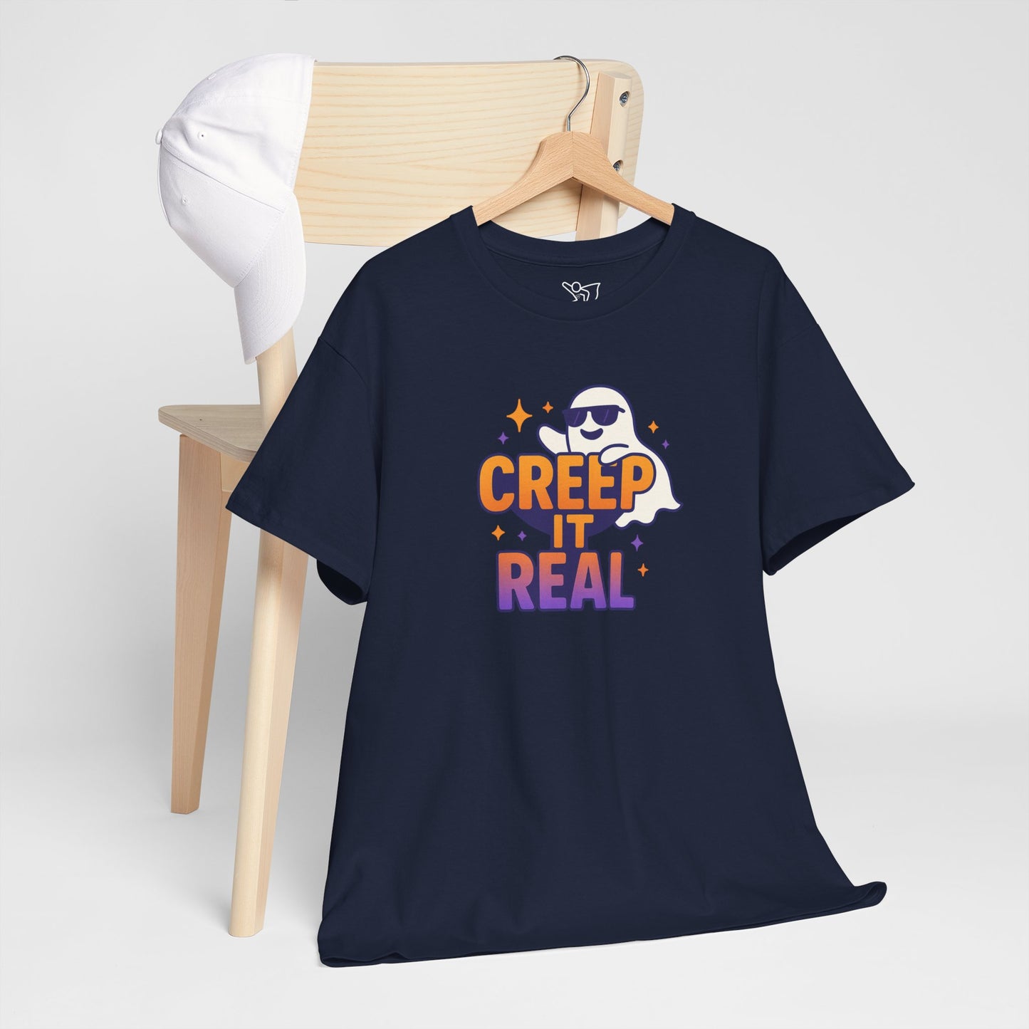 "Creep It Real" Halloween Humor Unisex Graphic Shirt, Ghost Lover Gift, Spooky Season Apparel, Funny Halloween T-Shirt