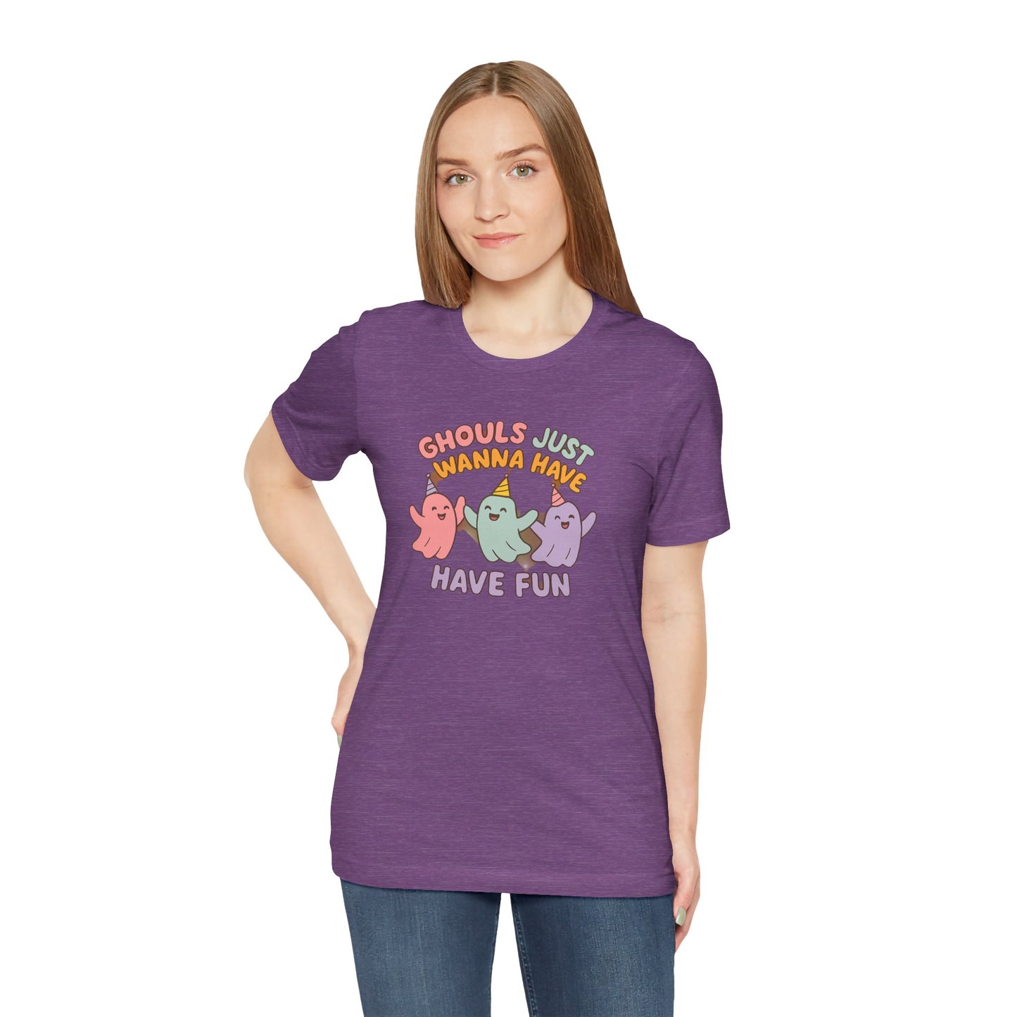 "Ghouls Just Wanna Have Fun" T-Shirt for Halloween, Unisex Graphic Shirt, Cute Ghosts Tee, Casual Wear, Gift for Friends
