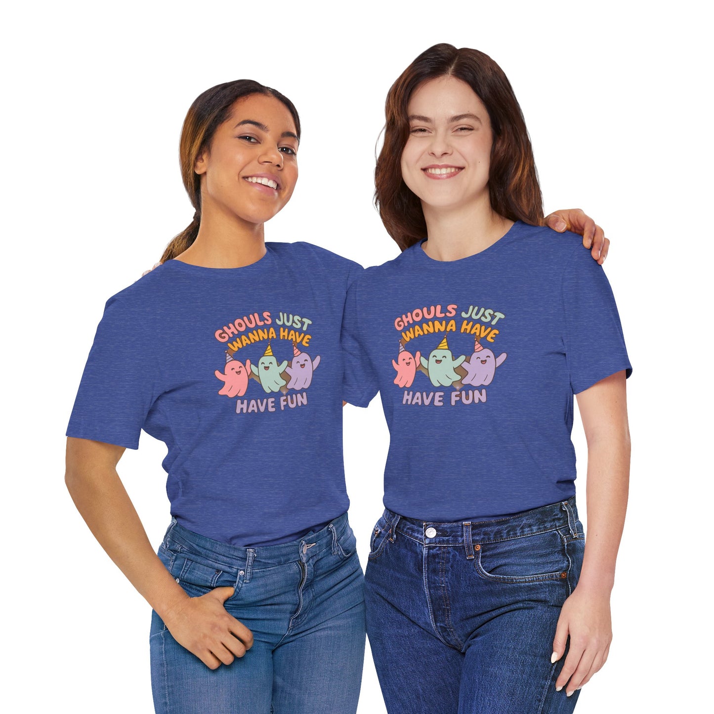 "Ghouls Just Wanna Have Fun" T-Shirt for Halloween, Unisex Graphic Shirt, Cute Ghosts Tee, Casual Wear, Gift for Friends