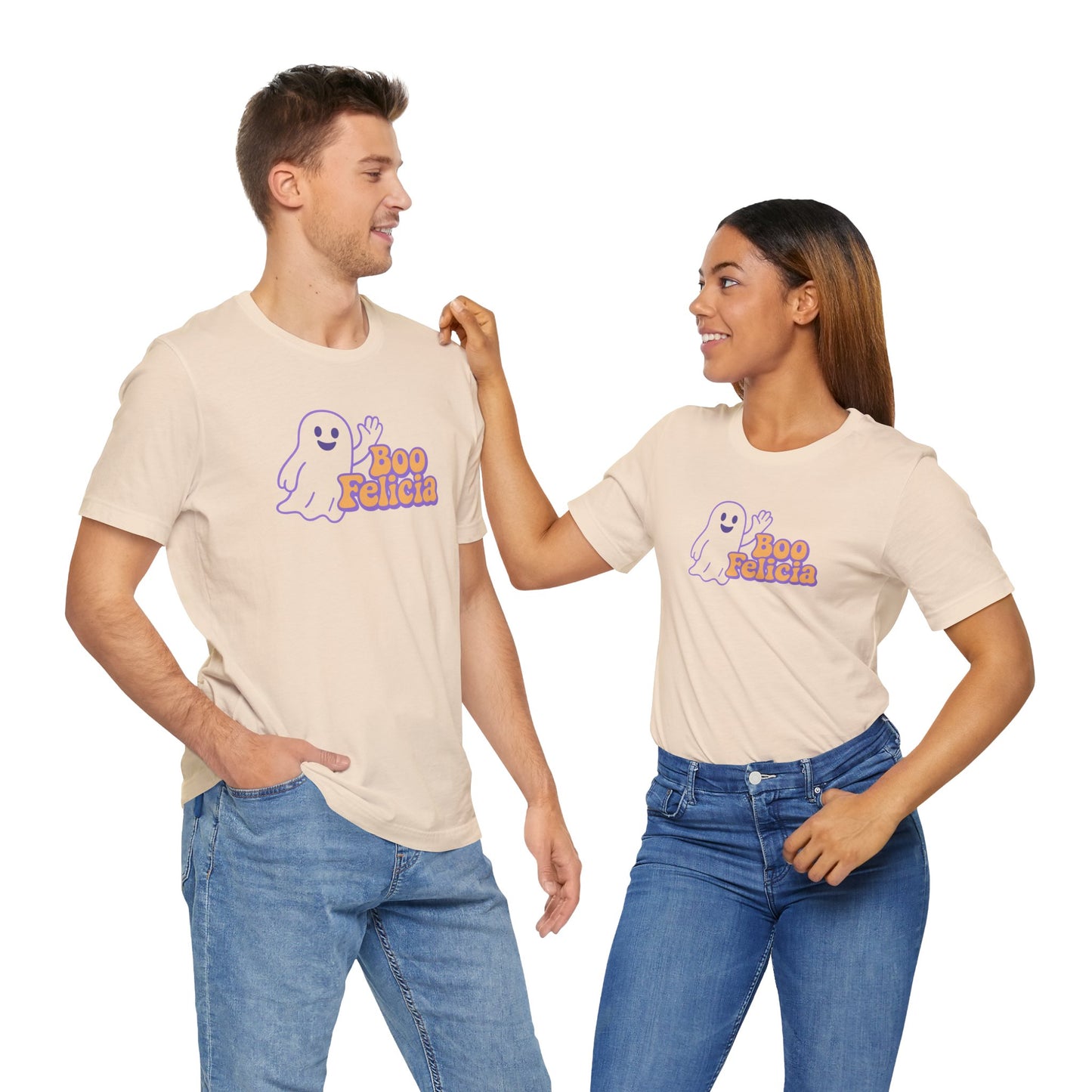"Boo Felicia Ghost" Unisex Halloween T-Shirt, Spooky Apparel, Fun Gift, Casual Wear, Holiday Shirt