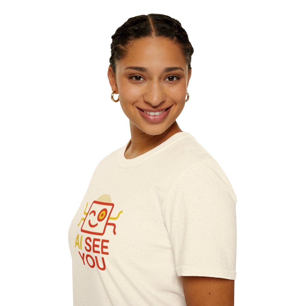"AI See You" CW1 Digital Era Unisex Statement T-Shirt - Witty AI - Inspired Trendy Apparel for Coders and Tech People - AI Tee Hero