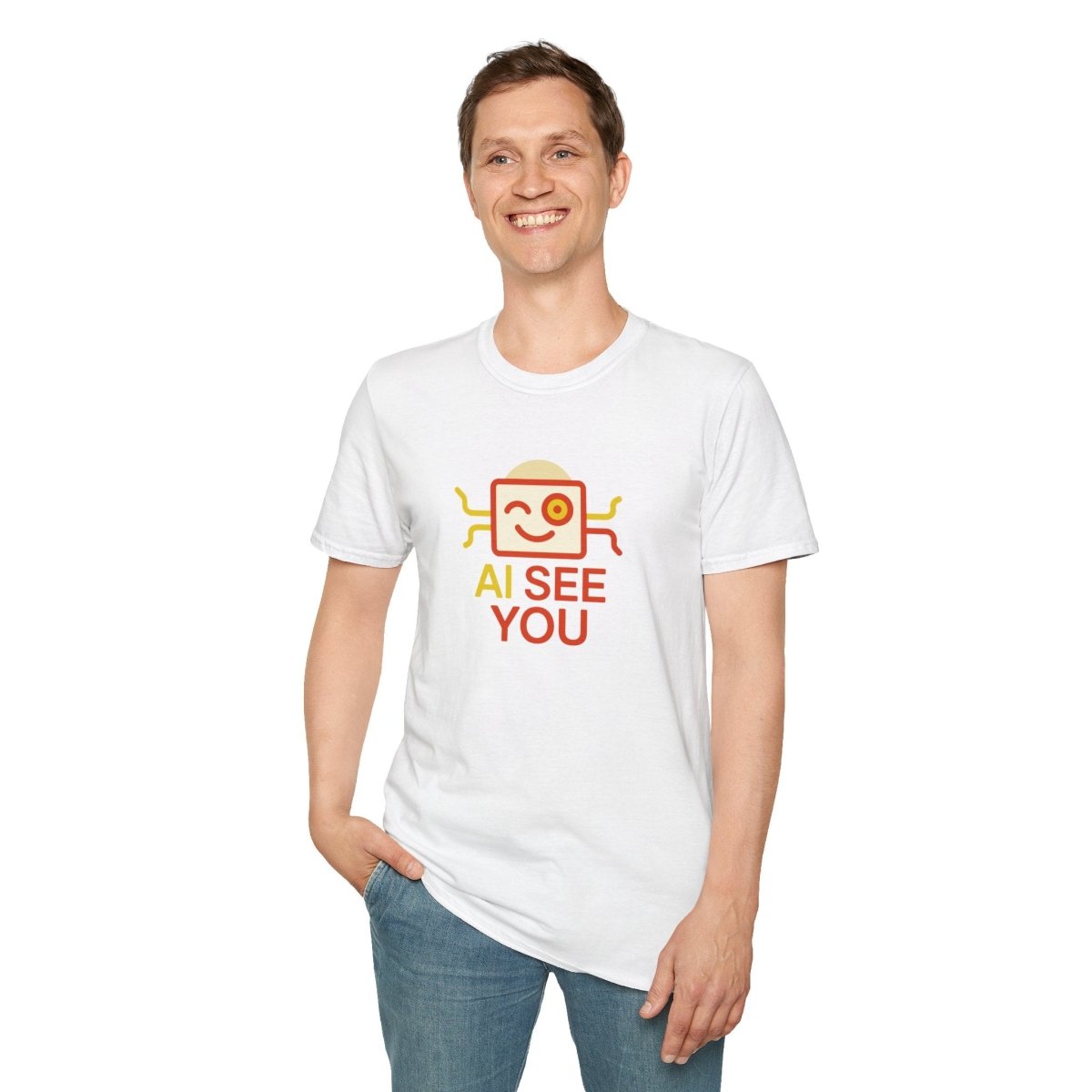 "AI See You" CW1 Digital Era Unisex Statement T-Shirt - Witty AI - Inspired Trendy Apparel for Coders and Tech People - AI Tee Hero