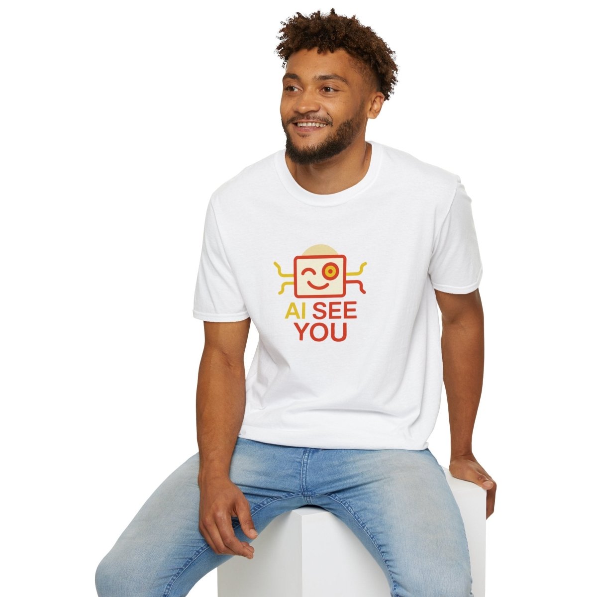 "AI See You" CW1 Digital Era Unisex Statement T-Shirt - Witty AI - Inspired Trendy Apparel for Coders and Tech People - AI Tee Hero