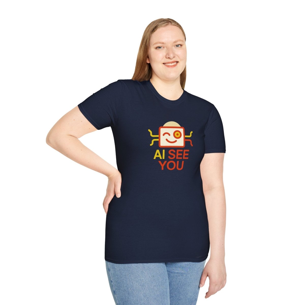 "AI See You" CW1 Digital Era Unisex Statement T-Shirt - Witty AI - Inspired Trendy Apparel for Coders and Tech People - AI Tee Hero