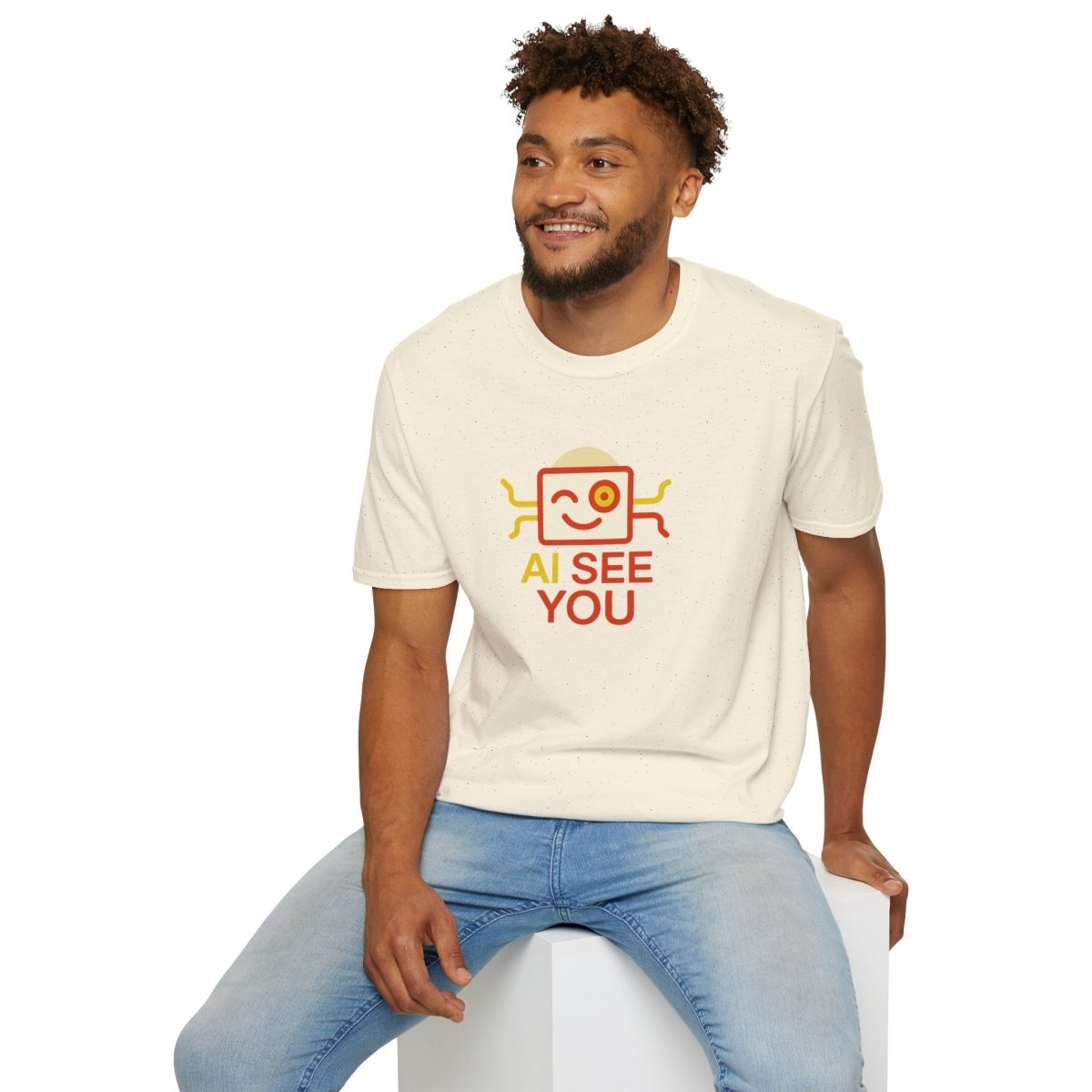 "AI See You" CW1 Digital Era Unisex Statement T-Shirt - Witty AI - Inspired Trendy Apparel for Coders and Tech People - AI Tee Hero