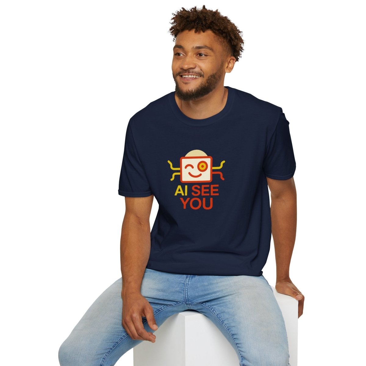 "AI See You" CW1 Digital Era Unisex Statement T-Shirt - Witty AI - Inspired Trendy Apparel for Coders and Tech People - AI Tee Hero