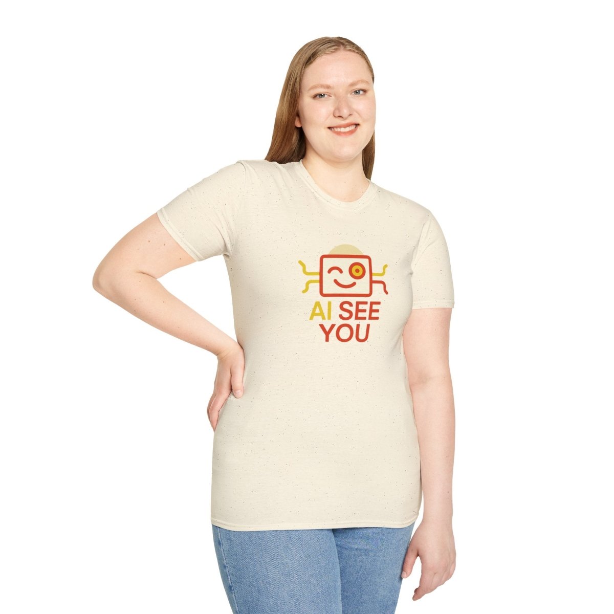 "AI See You" CW1 Digital Era Unisex Statement T-Shirt - Witty AI - Inspired Trendy Apparel for Coders and Tech People - AI Tee Hero