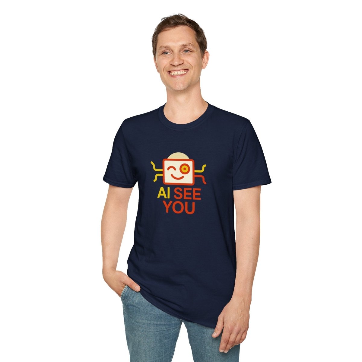 "AI See You" CW1 Digital Era Unisex Statement T-Shirt - Witty AI - Inspired Trendy Apparel for Coders and Tech People - AI Tee Hero