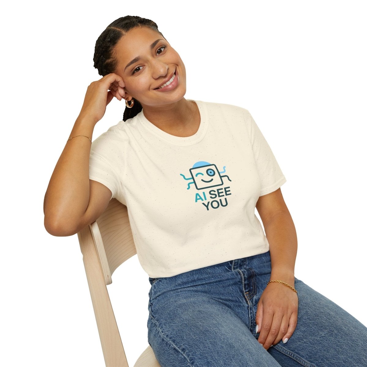 "AI See You" CW2 Digital Era Unisex Statement T-Shirt - Witty AI - Inspired Trendy Apparel for Coders and Tech People - AI Tee Hero