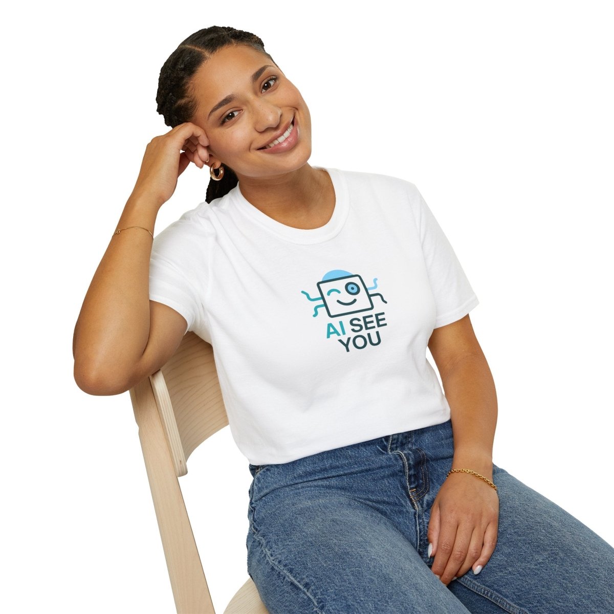 "AI See You" CW2 Digital Era Unisex Statement T-Shirt - Witty AI - Inspired Trendy Apparel for Coders and Tech People - AI Tee Hero