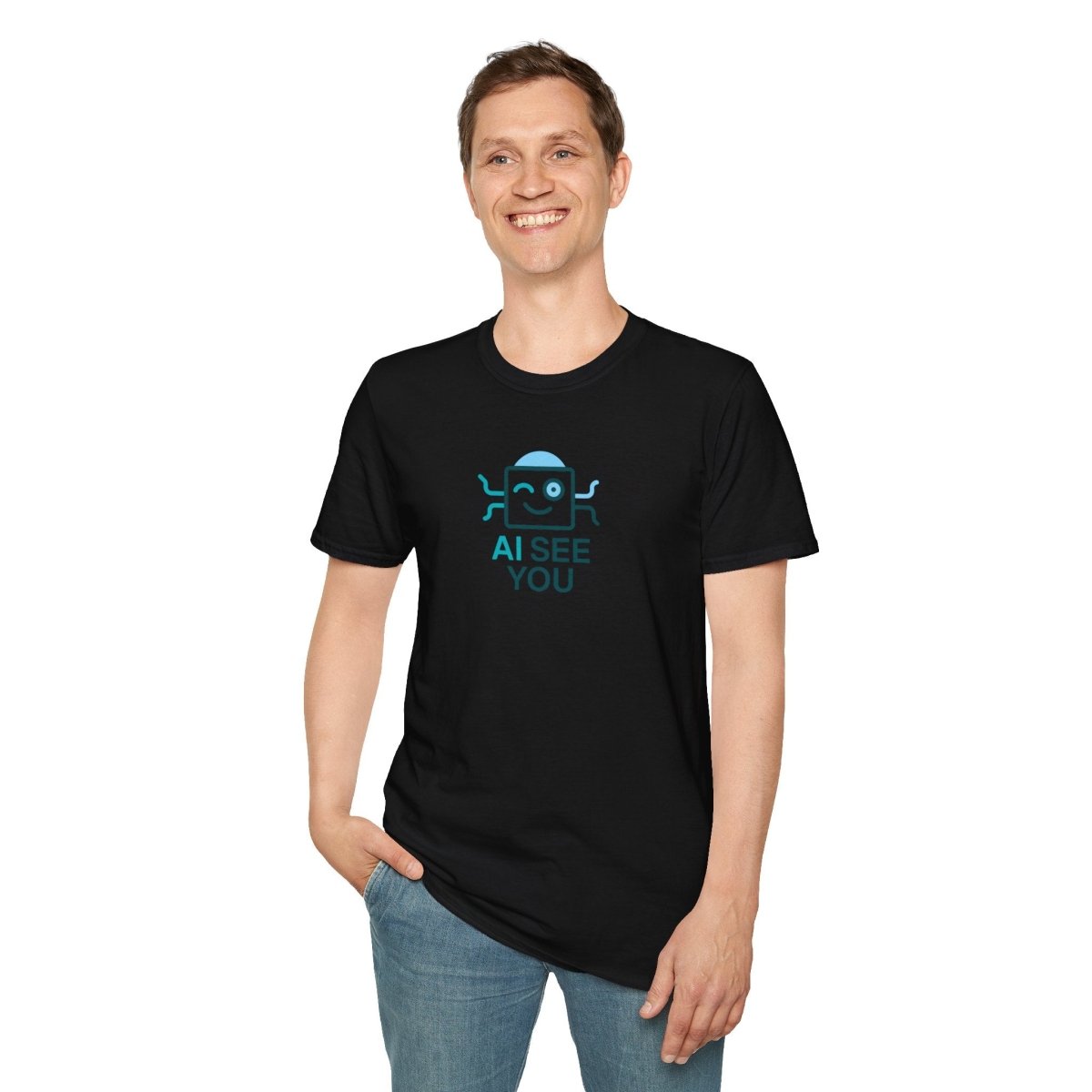 "AI See You" CW2 Digital Era Unisex Statement T-Shirt - Witty AI - Inspired Trendy Apparel for Coders and Tech People - AI Tee Hero