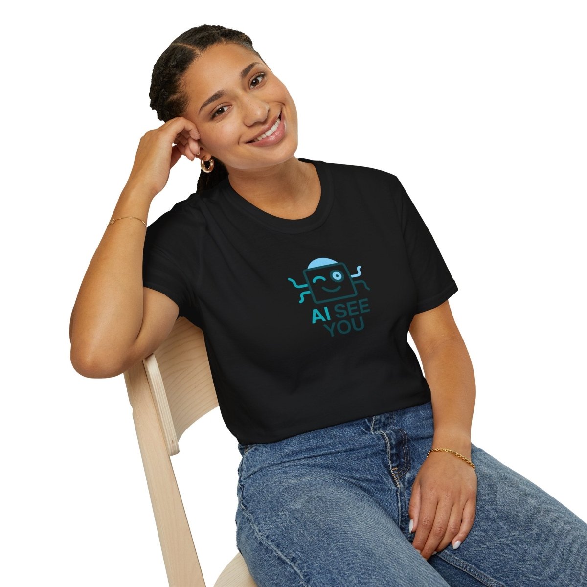 "AI See You" CW2 Digital Era Unisex Statement T-Shirt - Witty AI - Inspired Trendy Apparel for Coders and Tech People - AI Tee Hero