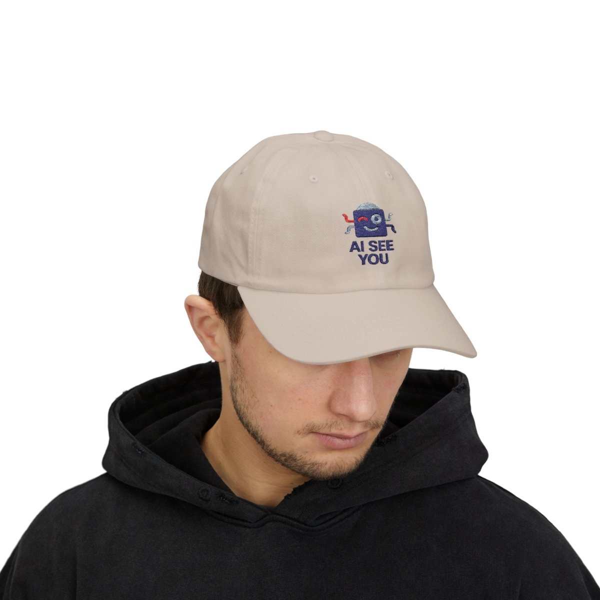 "AI See You" Trendy Dad Cap Tech - Savvy Fashion Casual Wear Accessories Everyday Fashion - AI Tee Hero