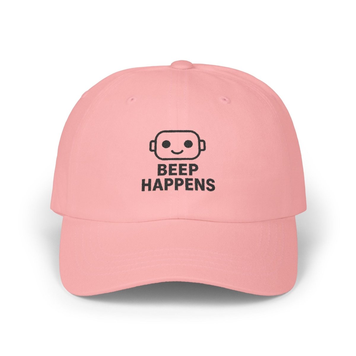 "Beep Happens" Classic Dad Cap | Funny Dad Hat, Casual Baseball Hat, Gift for Father's Day, Outdoor Cap, Trendy Dad Accessory - AI Tee Hero
