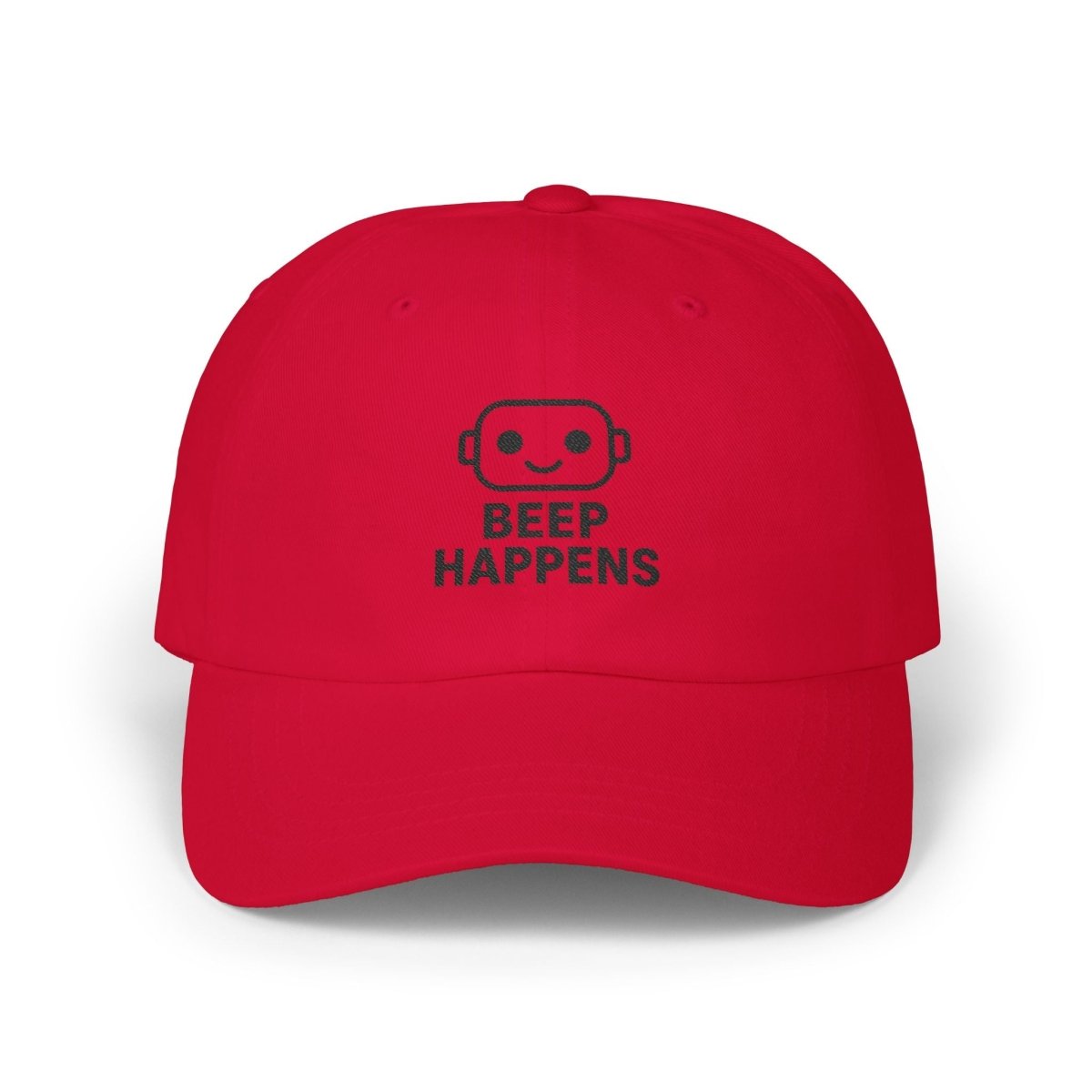 "Beep Happens" Classic Dad Cap | Funny Dad Hat, Casual Baseball Hat, Gift for Father's Day, Outdoor Cap, Trendy Dad Accessory - AI Tee Hero