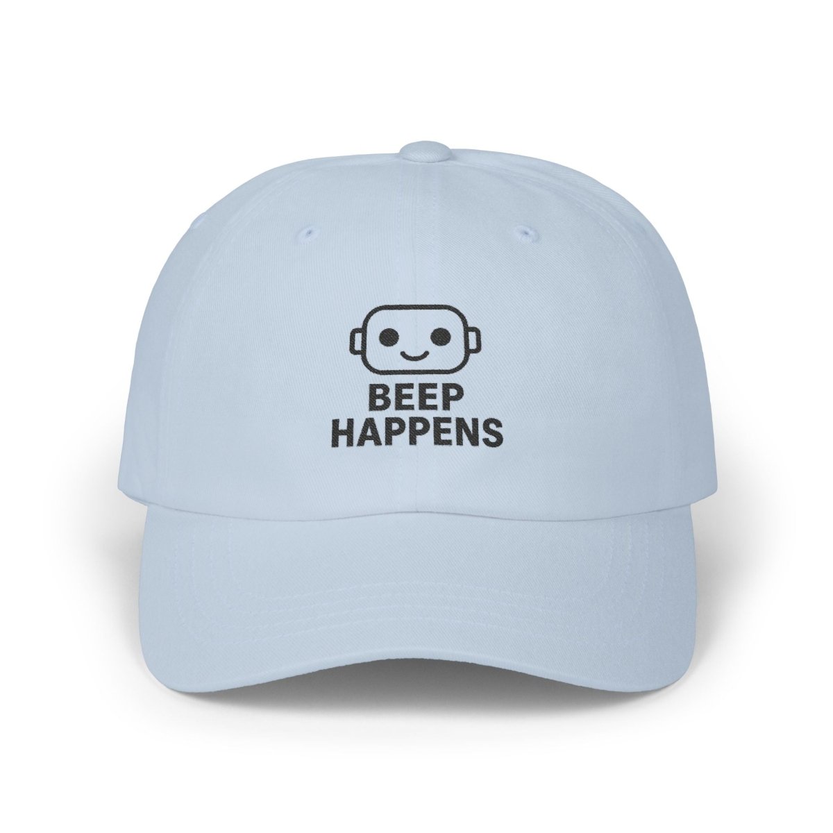 "Beep Happens" Classic Dad Cap | Funny Dad Hat, Casual Baseball Hat, Gift for Father's Day, Outdoor Cap, Trendy Dad Accessory - AI Tee Hero