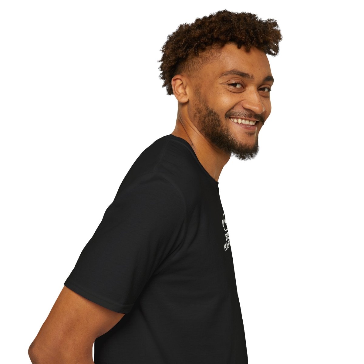 "Beep Happens" CW1 - White Unisex Softstyle T-Shirt, Comfy Casual Tee, Everyday Wear, Gift for Him/Her, Birthday Shirt, Relaxed Fit Top - AI Tee Hero