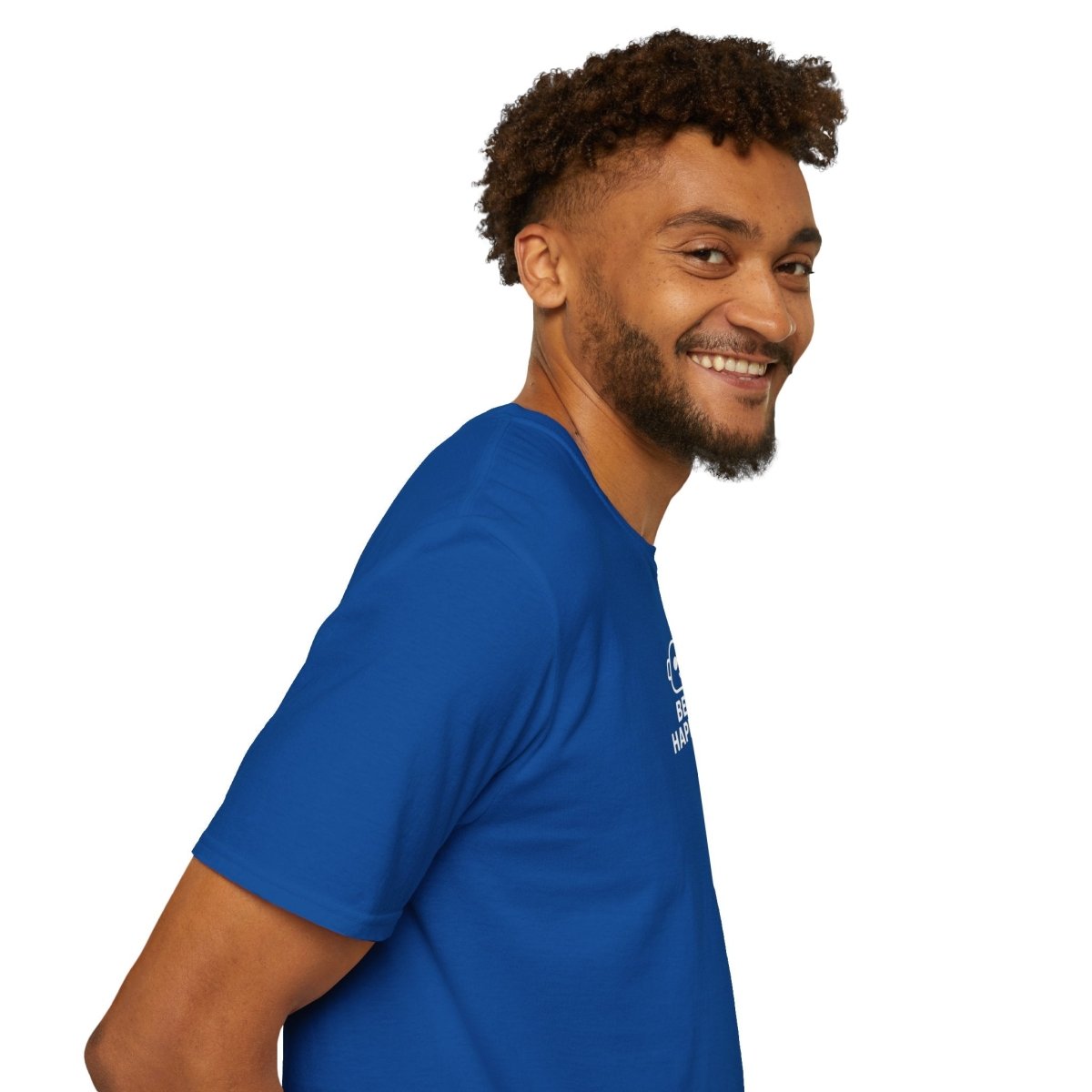 "Beep Happens" CW1 - White Unisex Softstyle T-Shirt, Comfy Casual Tee, Everyday Wear, Gift for Him/Her, Birthday Shirt, Relaxed Fit Top - AI Tee Hero