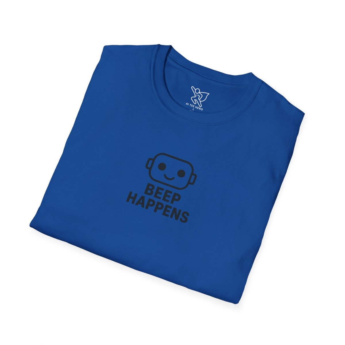 "Beep Happens" CW3 - Black Unisex Softstyle T-Shirt, Comfy Casual Tee, Everyday Wear, Gift for Him/Her, Birthday Shirt, Relaxed Fit Top - AI Tee Hero