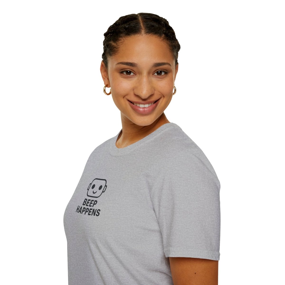 "Beep Happens" CW3 - Black Unisex Softstyle T-Shirt, Comfy Casual Tee, Everyday Wear, Gift for Him/Her, Birthday Shirt, Relaxed Fit Top - AI Tee Hero