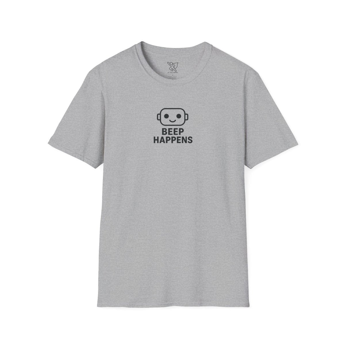 "Beep Happens" CW3 - Black Unisex Softstyle T-Shirt, Comfy Casual Tee, Everyday Wear, Gift for Him/Her, Birthday Shirt, Relaxed Fit Top - AI Tee Hero
