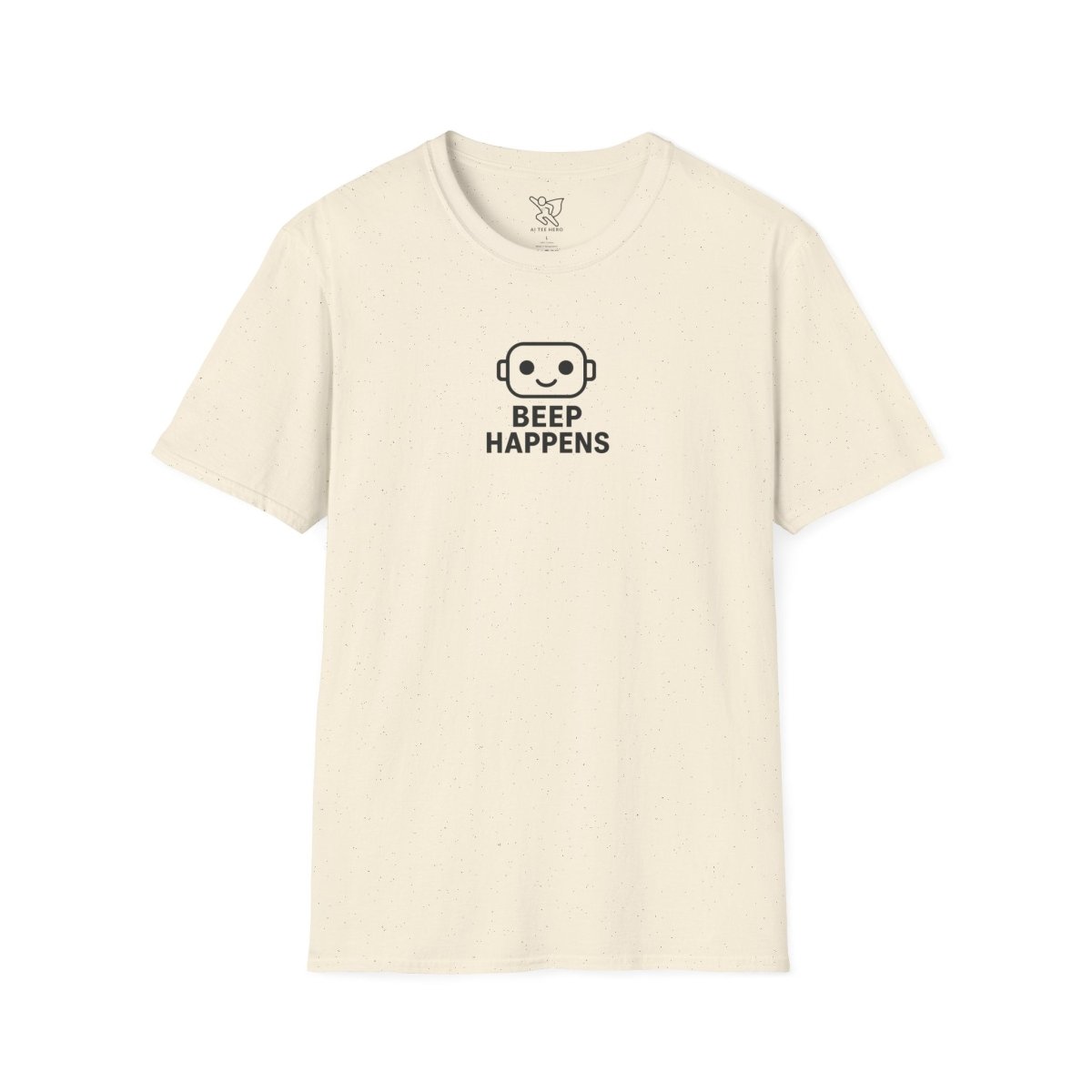 "Beep Happens" CW3 - Black Unisex Softstyle T-Shirt, Comfy Casual Tee, Everyday Wear, Gift for Him/Her, Birthday Shirt, Relaxed Fit Top - AI Tee Hero
