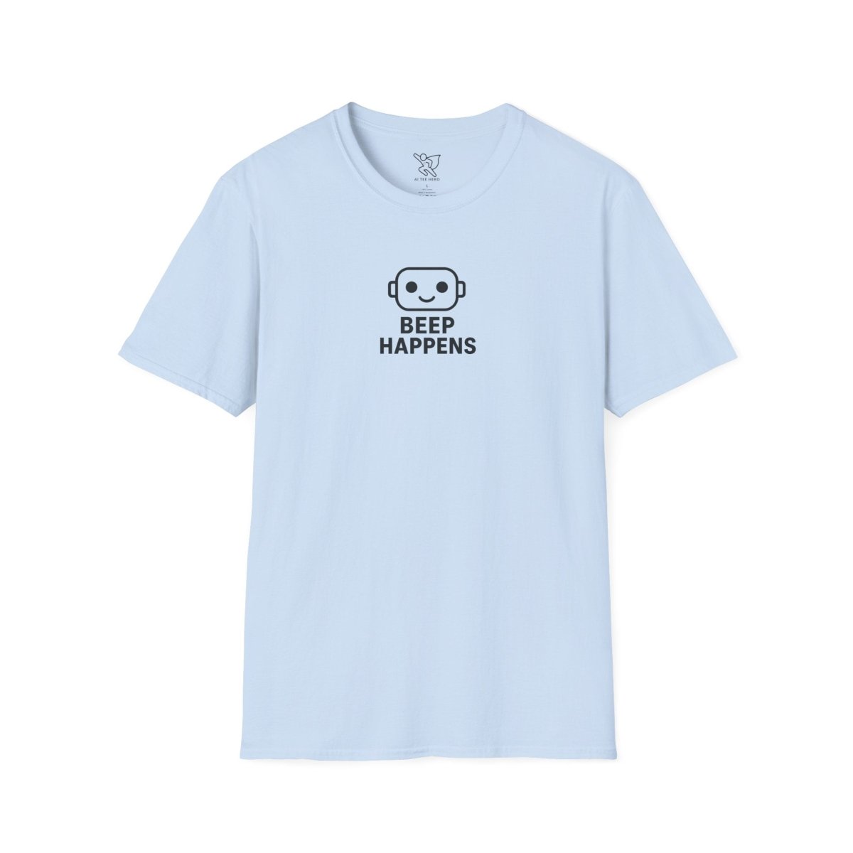 "Beep Happens" CW3 - Black Unisex Softstyle T-Shirt, Comfy Casual Tee, Everyday Wear, Gift for Him/Her, Birthday Shirt, Relaxed Fit Top - AI Tee Hero