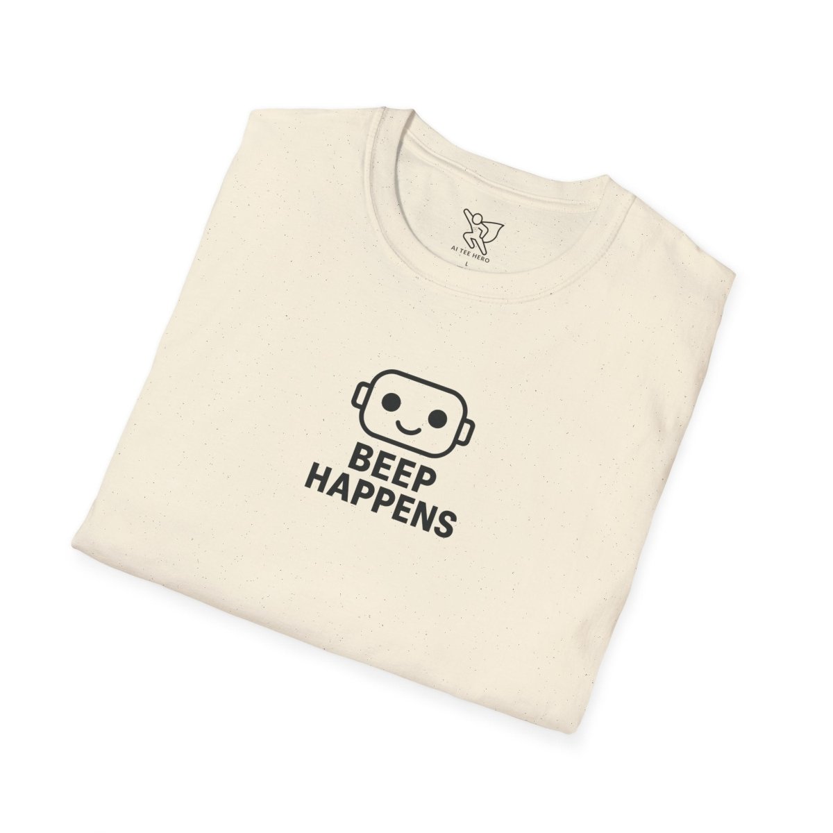 "Beep Happens" CW3 - Black Unisex Softstyle T-Shirt, Comfy Casual Tee, Everyday Wear, Gift for Him/Her, Birthday Shirt, Relaxed Fit Top - AI Tee Hero