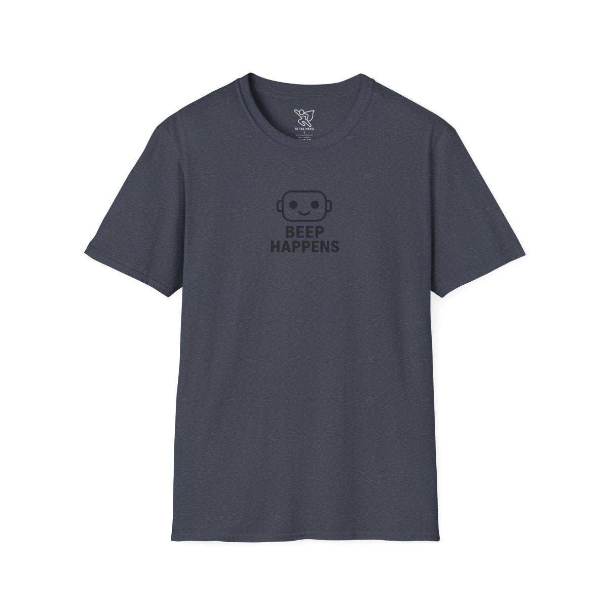 "Beep Happens" CW3 - Black Unisex Softstyle T-Shirt, Comfy Casual Tee, Everyday Wear, Gift for Him/Her, Birthday Shirt, Relaxed Fit Top - AI Tee Hero