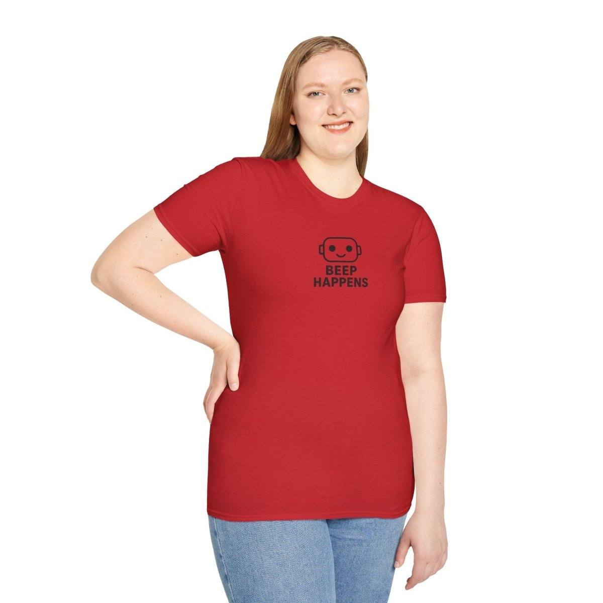 "Beep Happens" CW3 - Black Unisex Softstyle T-Shirt, Comfy Casual Tee, Everyday Wear, Gift for Him/Her, Birthday Shirt, Relaxed Fit Top - AI Tee Hero
