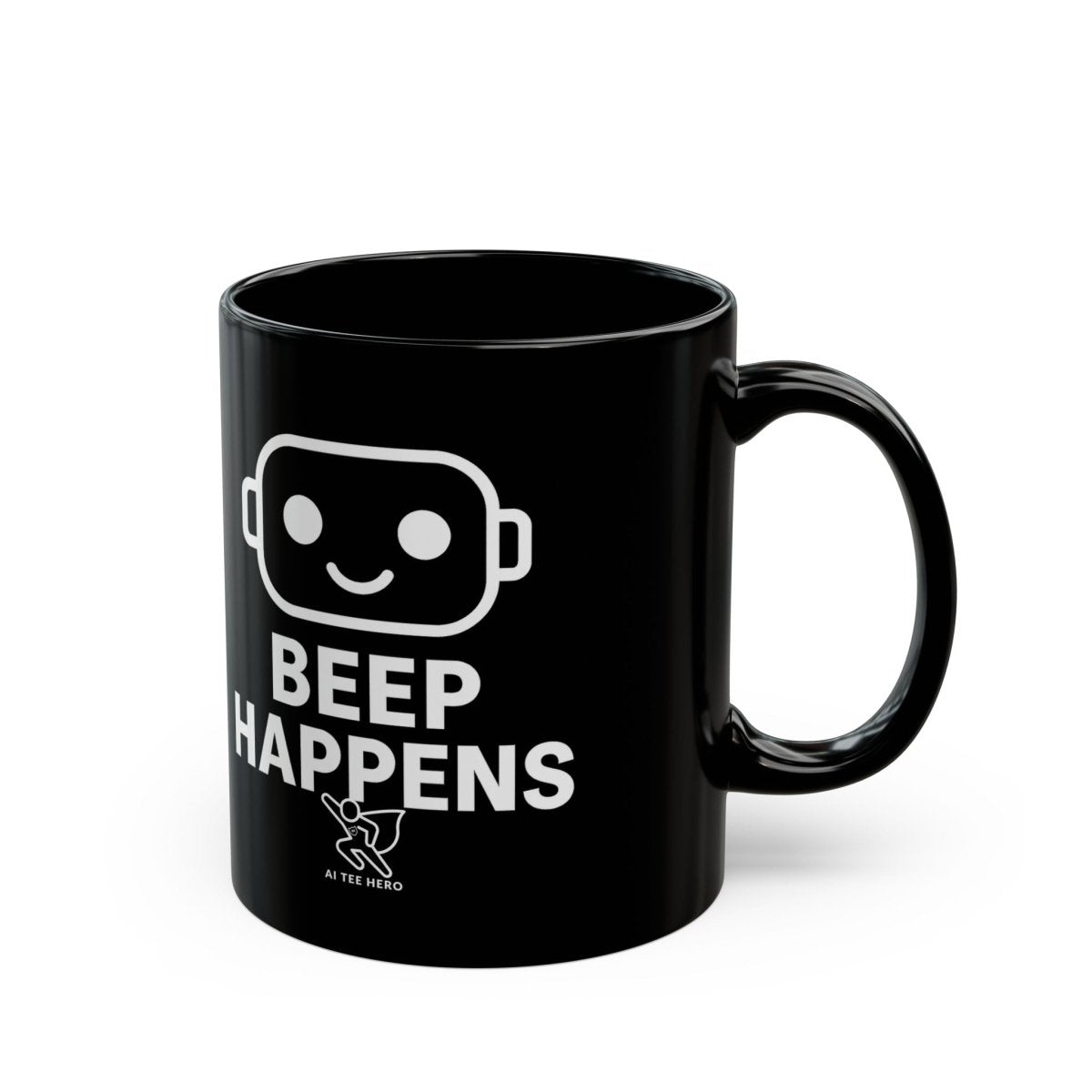 "Beep Happens" Gift for Tech Lovers, Programmers, Birthdays, Office Decor, Humor Coffee Mug - AI Tee Hero