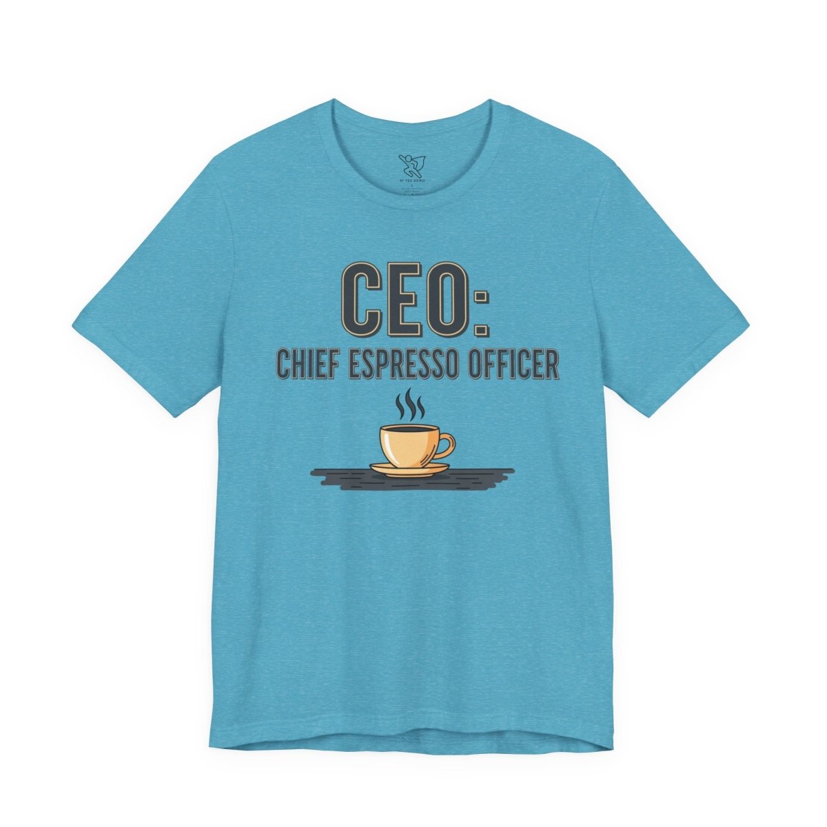 "CEO: Chief Espresso Officer" CW - 2 Unisex Jersey T-Shirt for Baristas, Funny Coffee Shirt for Gifts, Perfect for Birthdays, Coffee Shop Outfits - AI Tee Hero