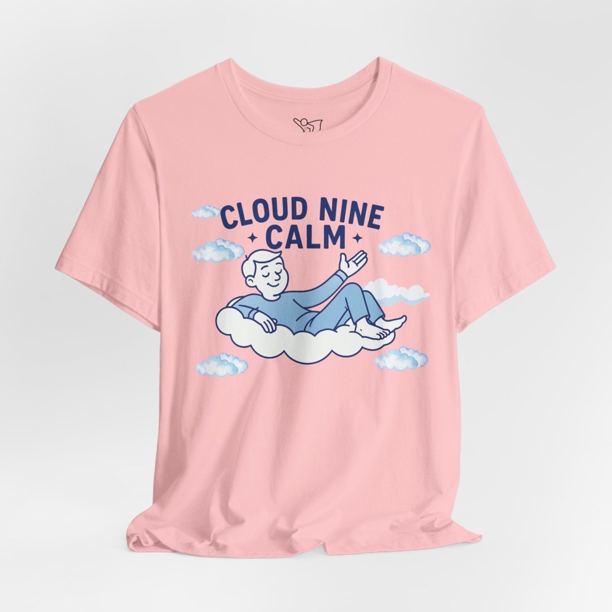 "Cloud Nine Calm" Relaxed Unisex Jersey Short Sleeve T-Shirt, Gift for Mindfulness, Cozy Fashion, Casual Wear, Relaxation Outfit - CW1 MINDSet Collection - AI Tee Hero