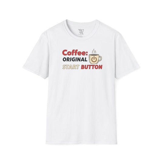 "Coffee Original Start Button" Gift for Coffee Lovers, Casual Wear, Funny Coffee Shirt, Birthday Gift - AI Tee Hero