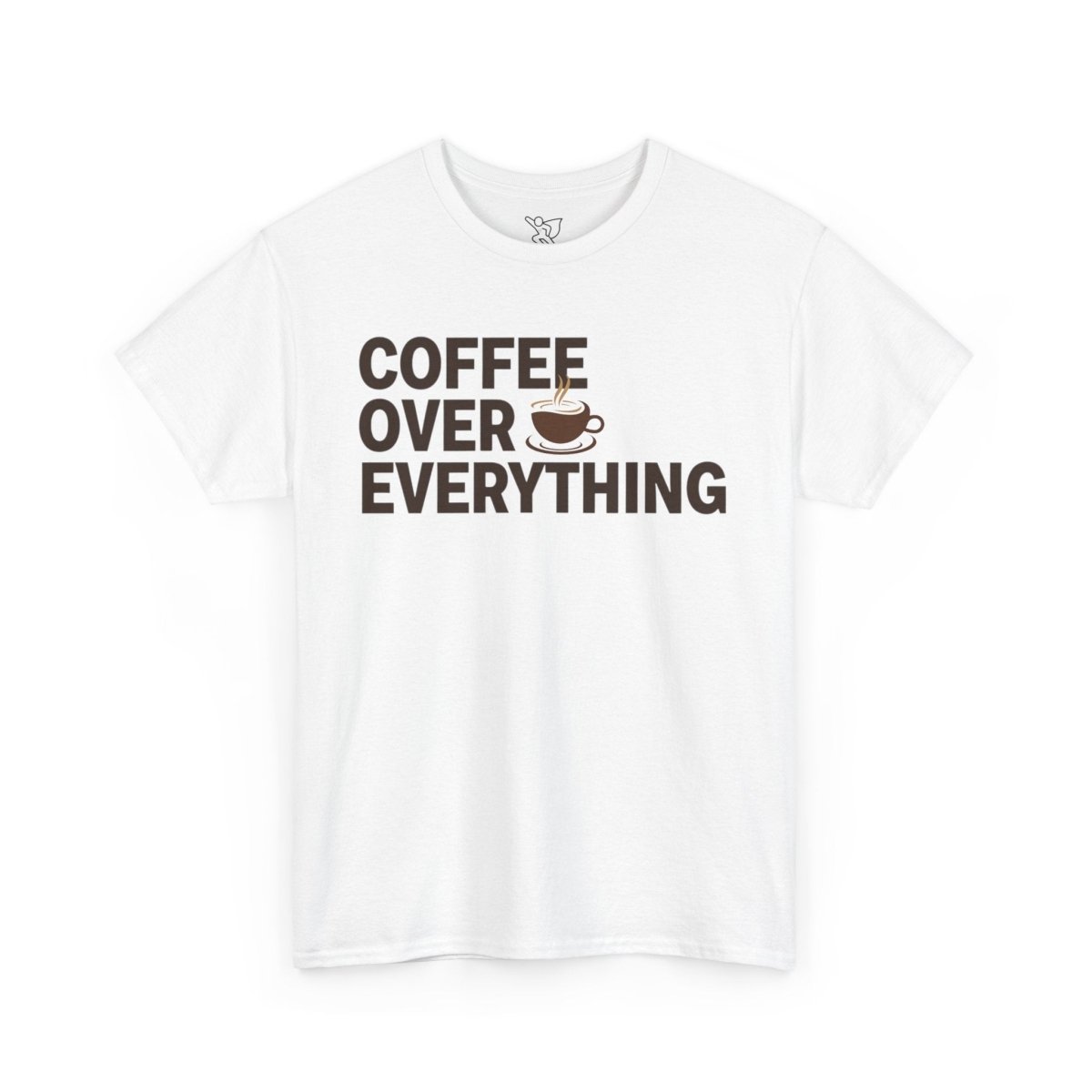 "Coffee Over Everything" Coffee Lovers Unisex Heavy Cotton Tee, Perfect Gift for Baristas, Coffee Enthusiasts, Casual Wear, Birthday Gift, Coffee Addict Tee - AI Tee Hero